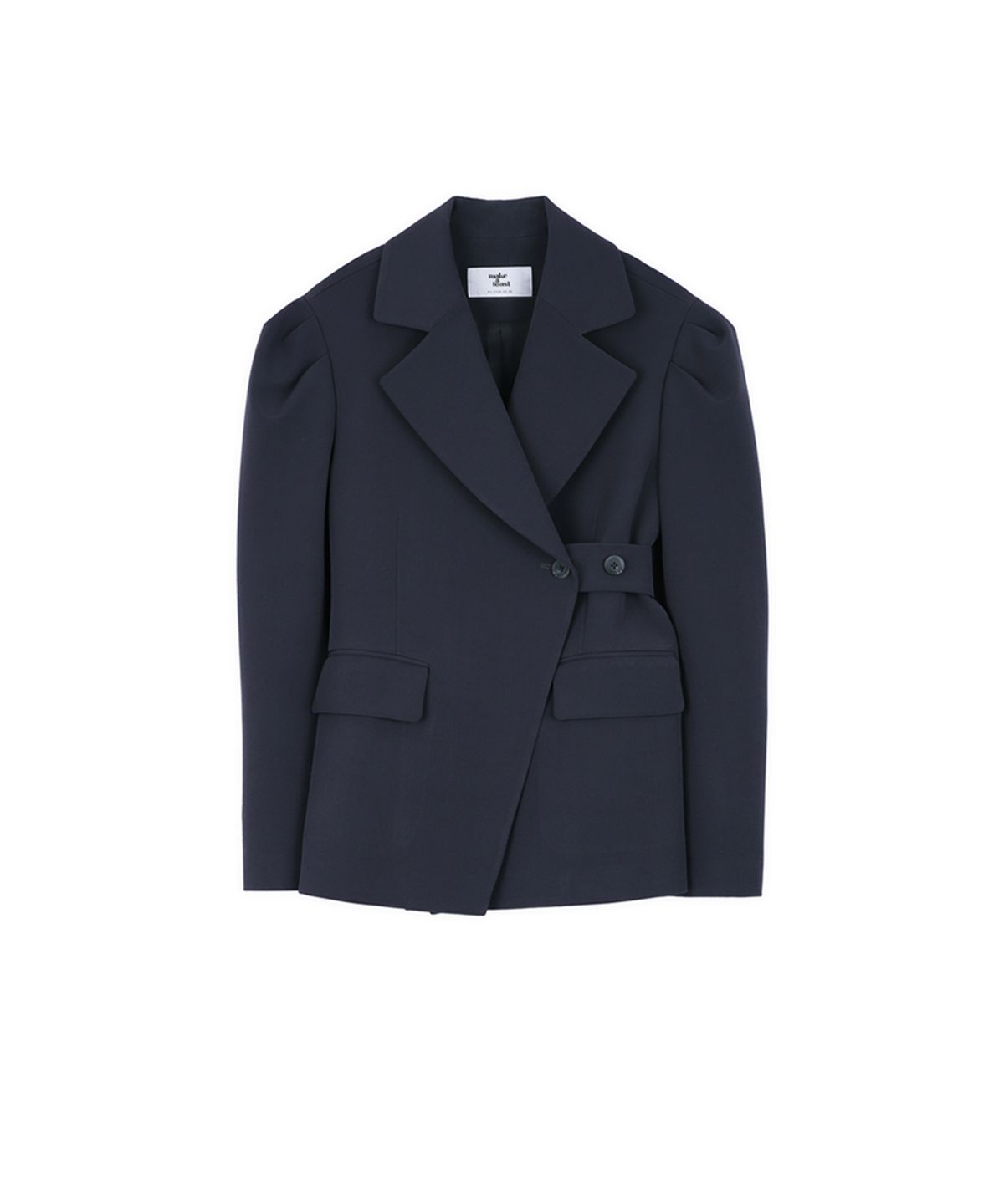 메이크어토스트(MAKE A TOAST) [22FW] SLIM BELTED JACKET - Dark gray