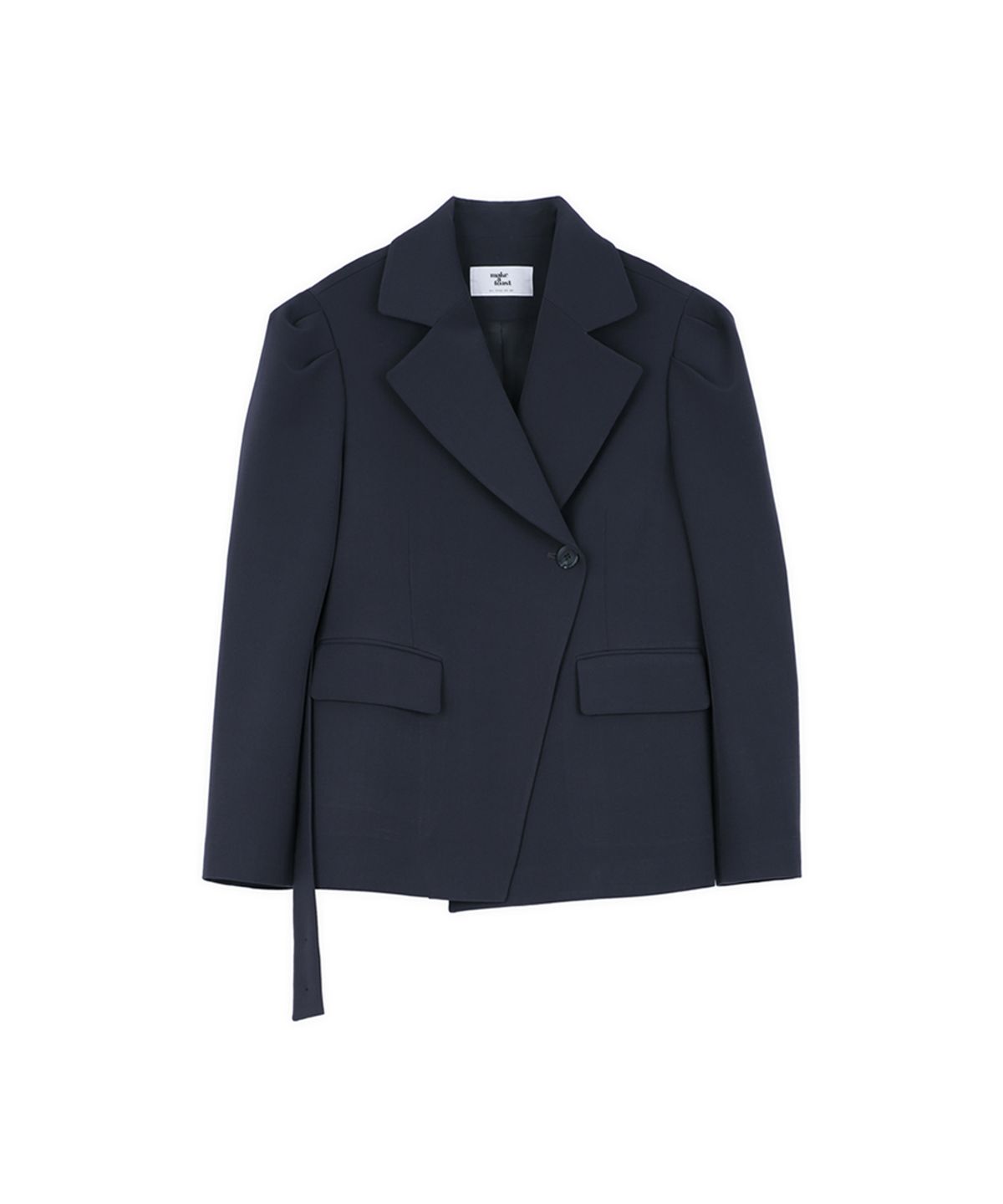 메이크어토스트(MAKE A TOAST) [22FW] SLIM BELTED JACKET - Dark gray