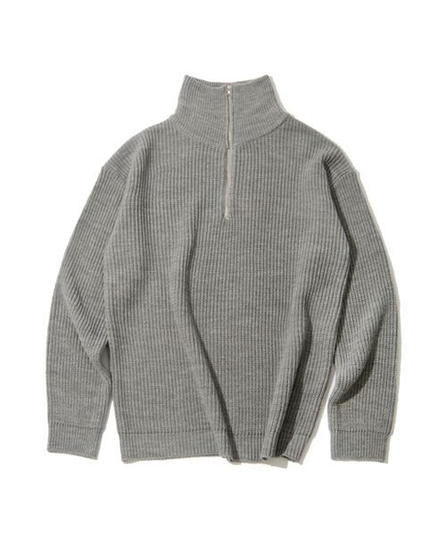 MUSINSA | UNLC Half zip-up solid knit (deep mint)