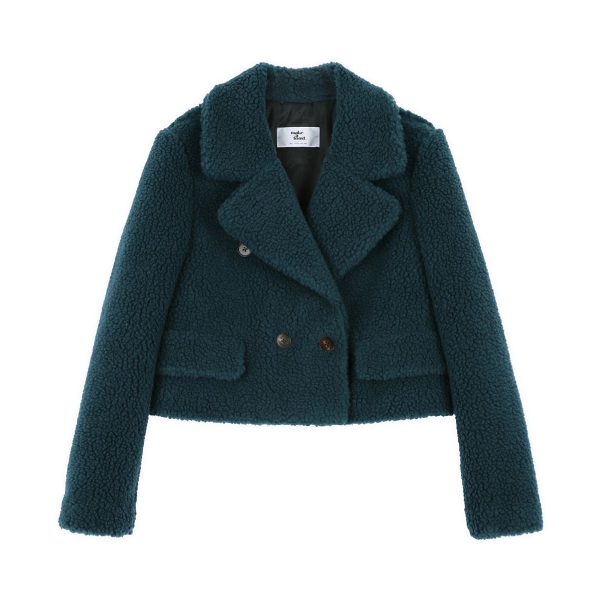 메이크어토스트(MAKE A TOAST) [22FW] DUMBLEDORE CROP COAT - Blue green