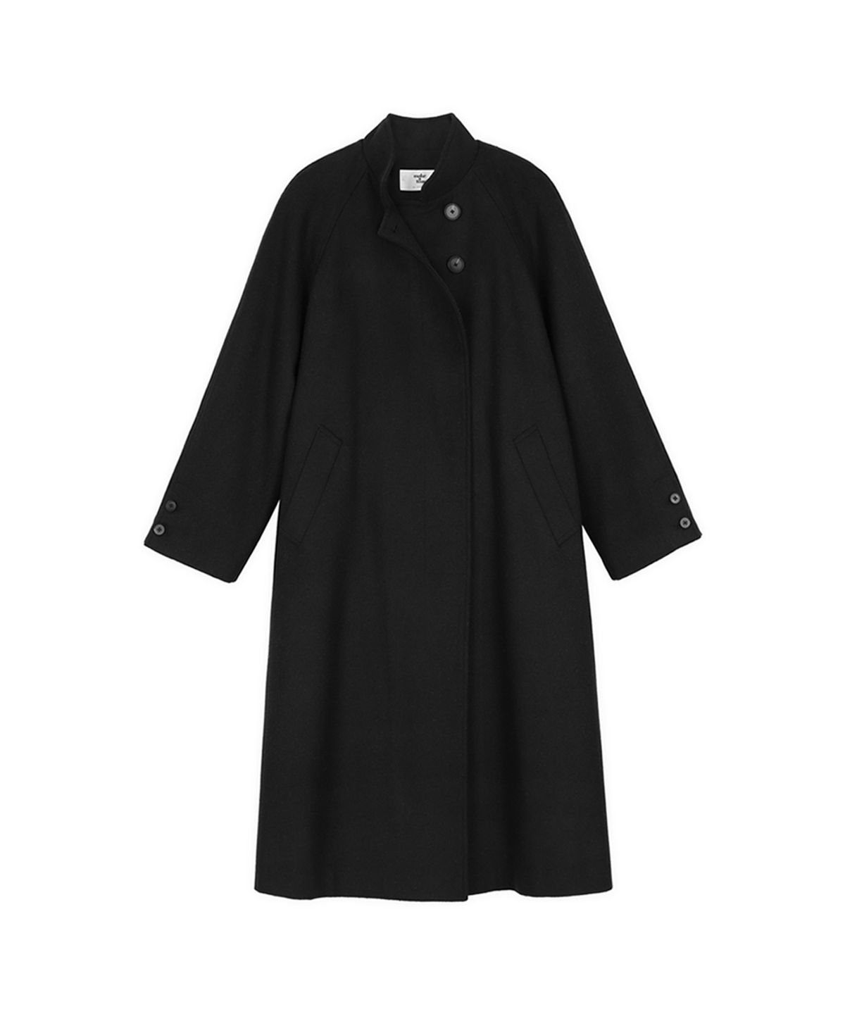 메이크어토스트(MAKE A TOAST) [22FW] BELTED BASIC COAT - Black