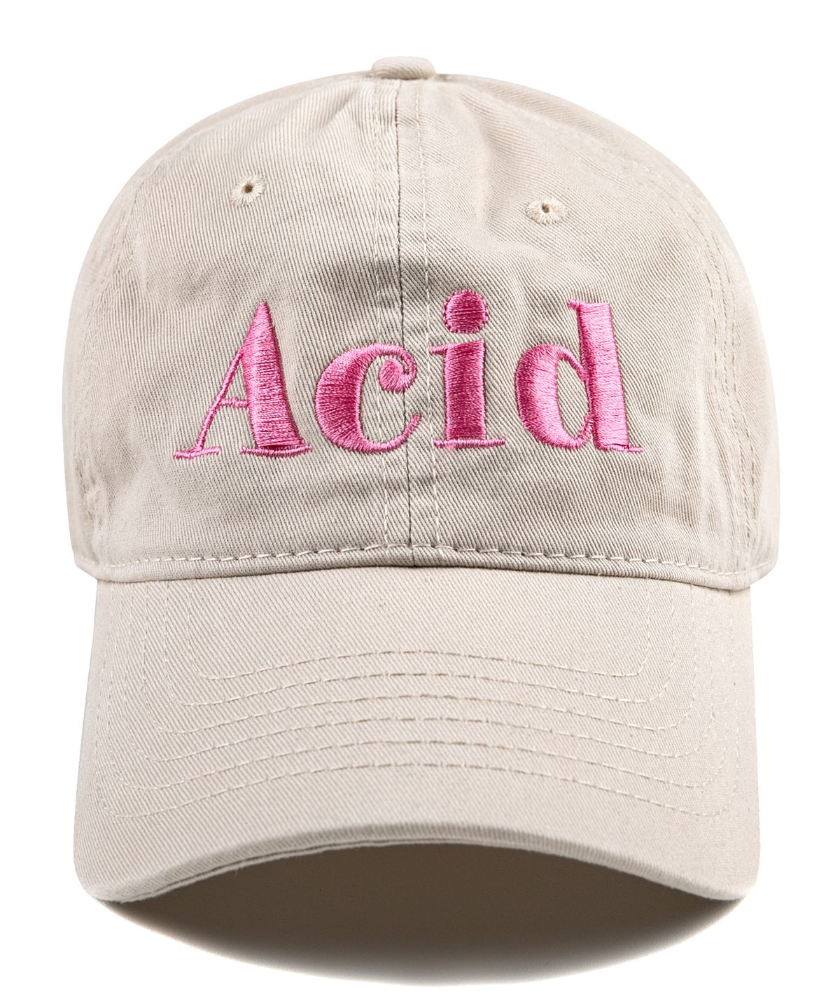 윅(WICK) ACID 워싱 볼캡-연베이지