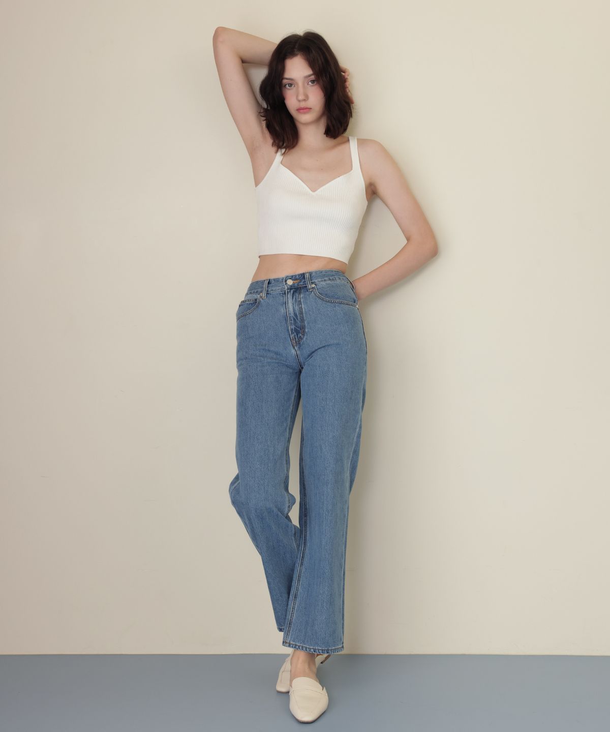 러브참(LOVECHARM) [다비 와이드 데님 팬츠_블루] Darby Wide Denim Pants_BL