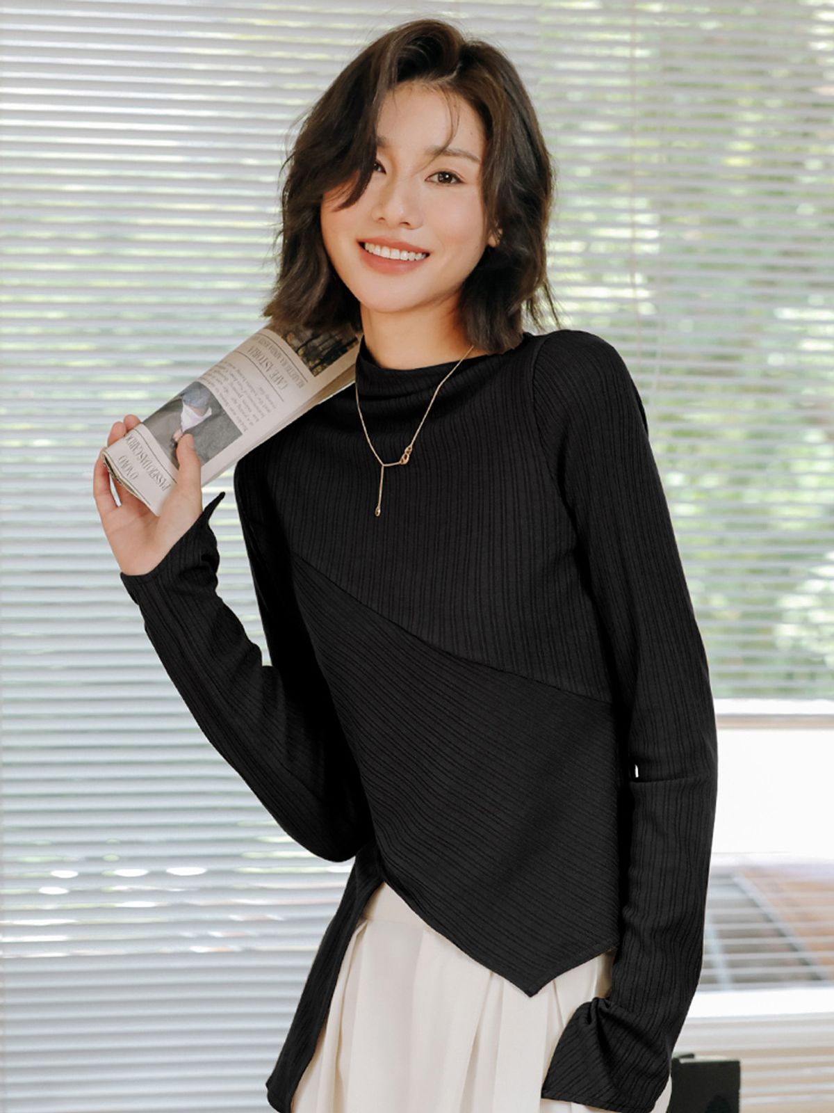 랭썬(LANGSON) LS Half Turtle Neck Long sleeve Knit_2 Colors