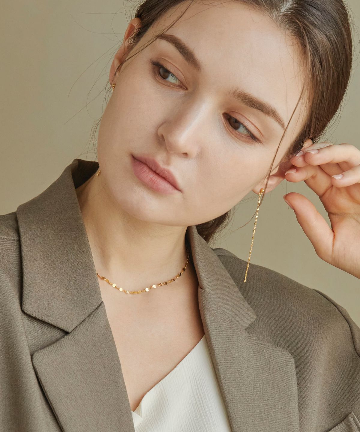 디모멘트(DMOMENT) Aandar Two-way Drop Gold 925 Silver Earring