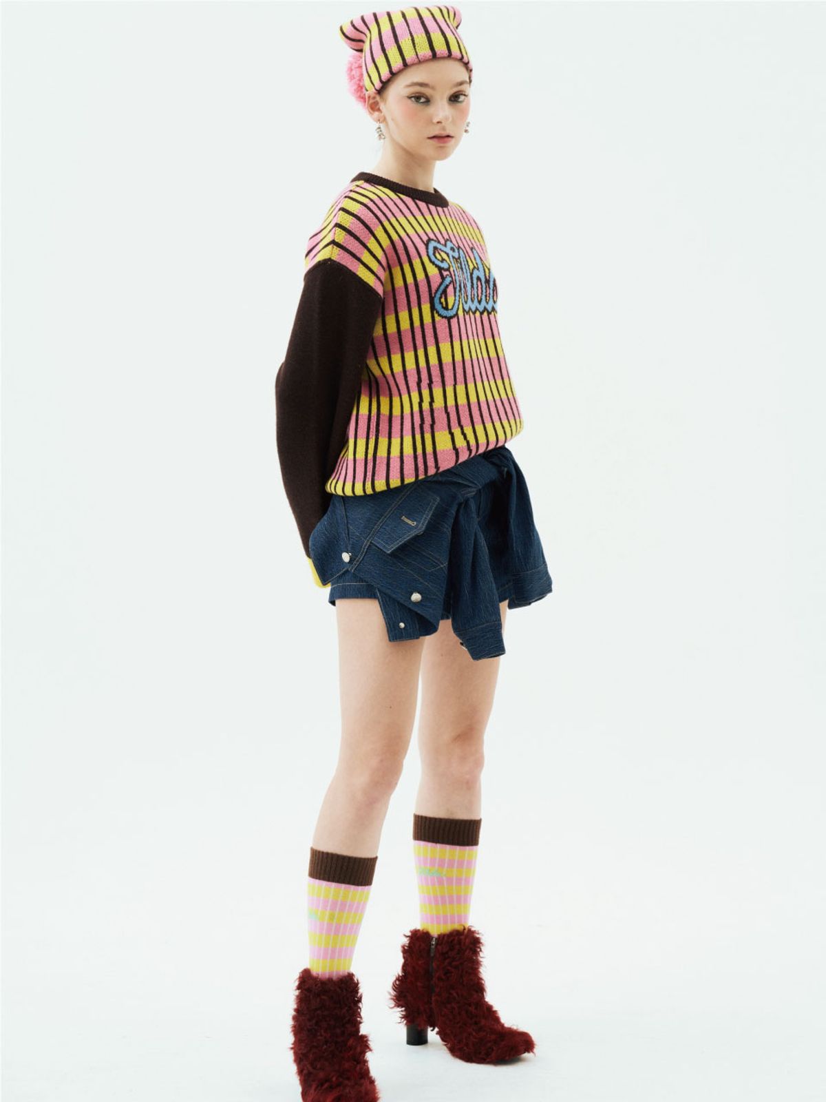 그리디어스(GREEDILOUS) Tie Front Denim shorts