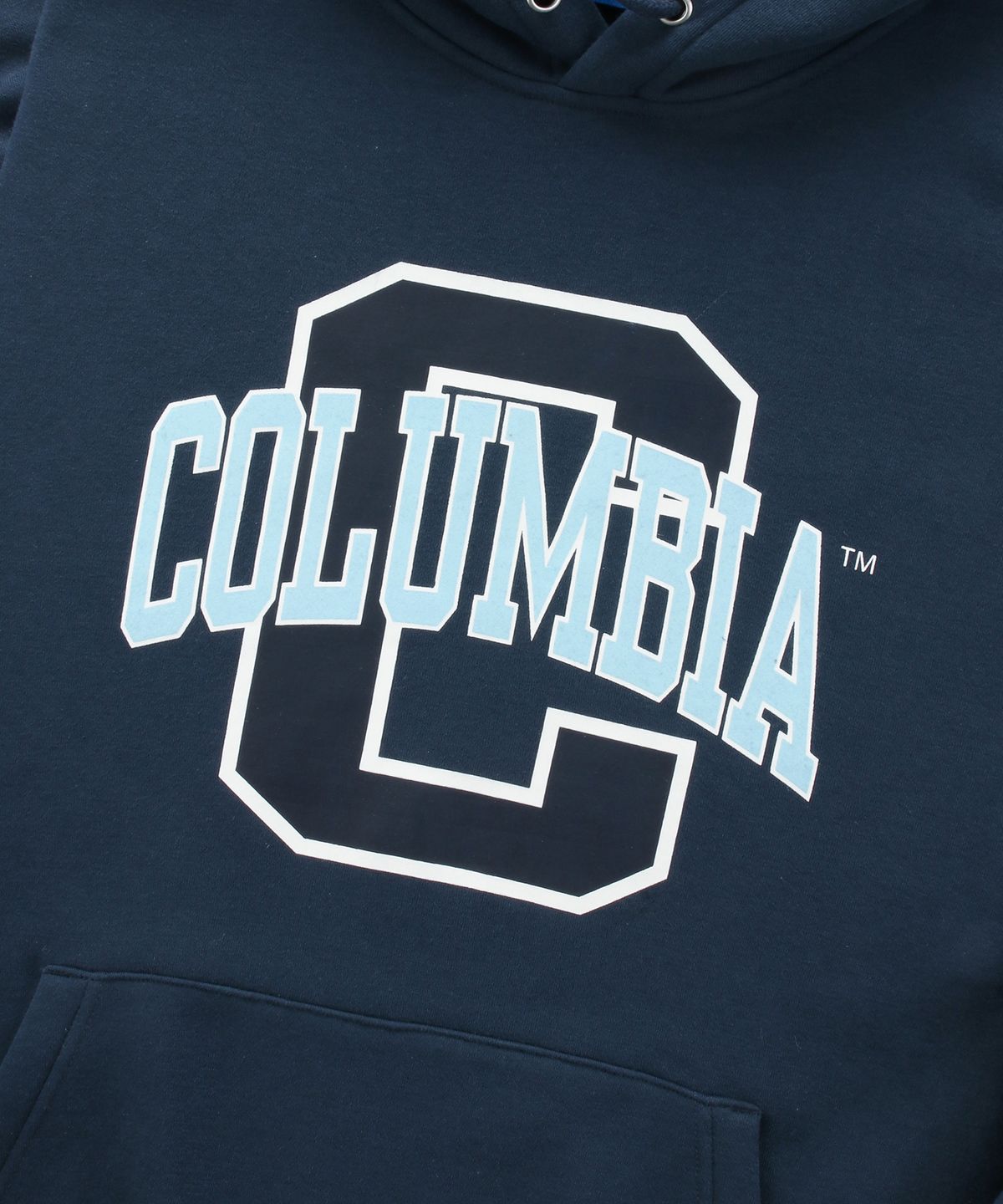 컬럼비아 유니버시티(COLUMBIA UNIVERSITY) BIG C LOGO OVERFIT FLEECE HOODY 크라운네이비
