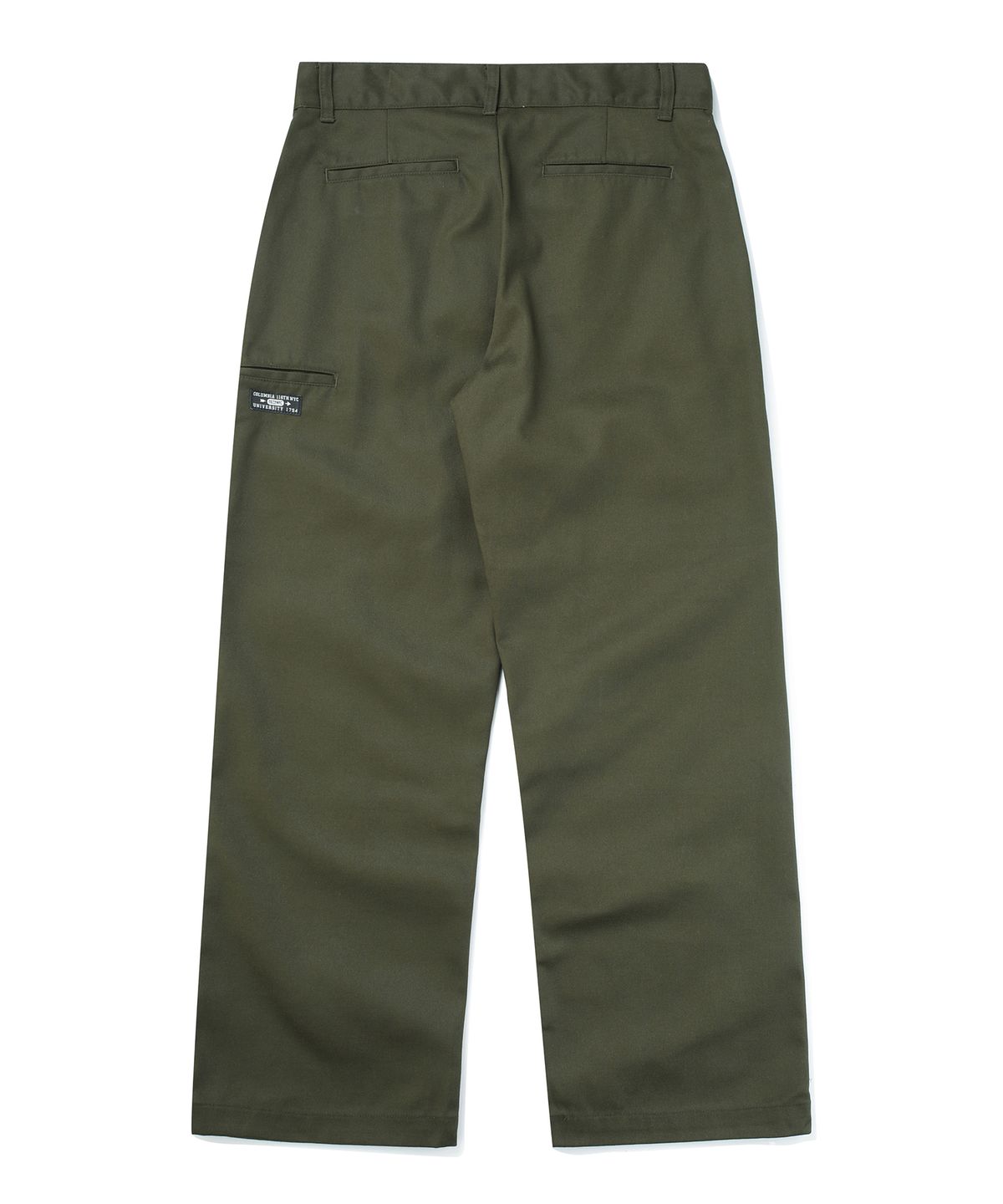 컬럼비아 유니버시티(COLUMBIA UNIVERSITY) NYC LABEL CP LOOSE FIT DOUBLE KNEE PANTS 다크카키