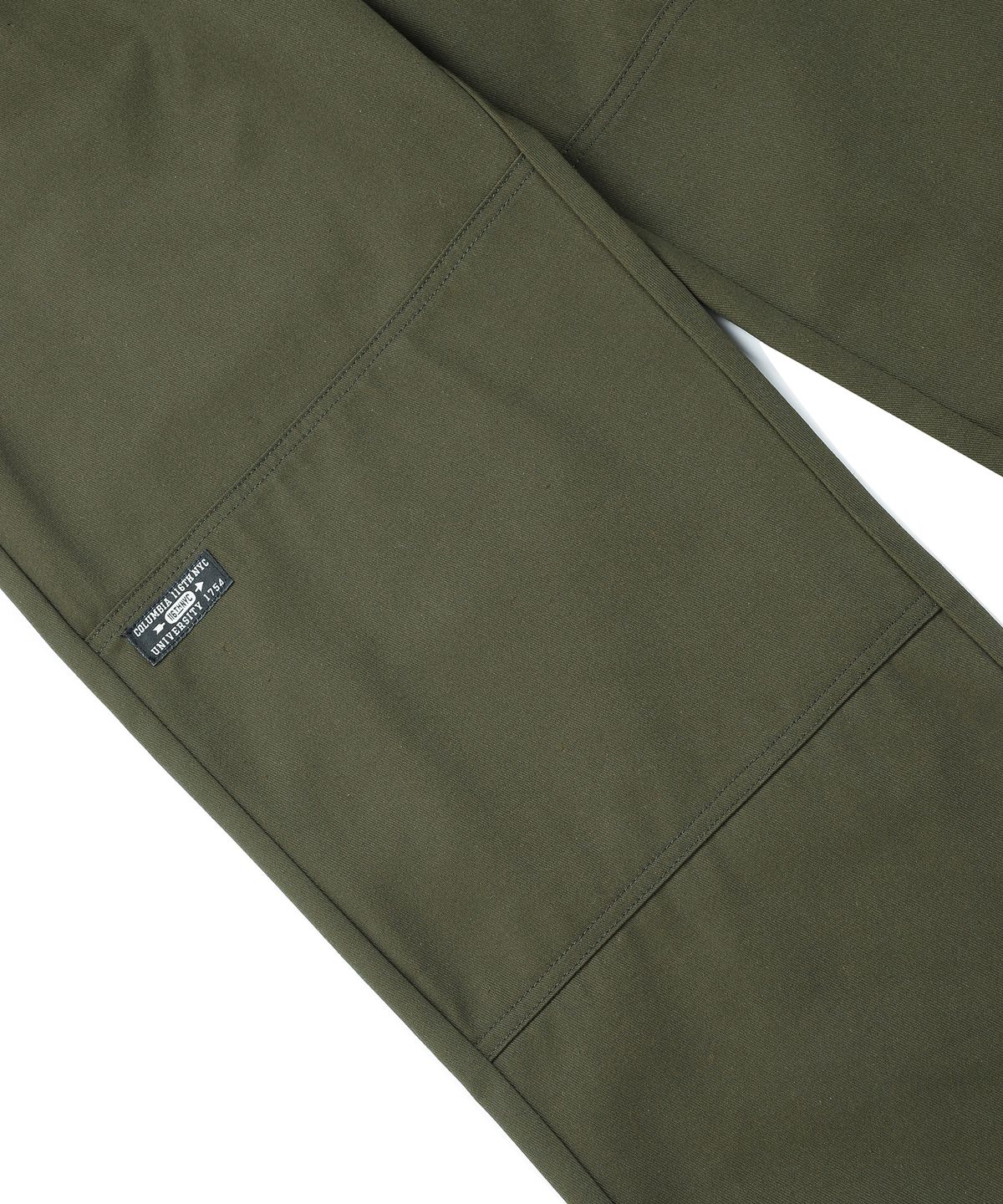 컬럼비아 유니버시티(COLUMBIA UNIVERSITY) NYC LABEL CP LOOSE FIT DOUBLE KNEE PANTS 다크카키