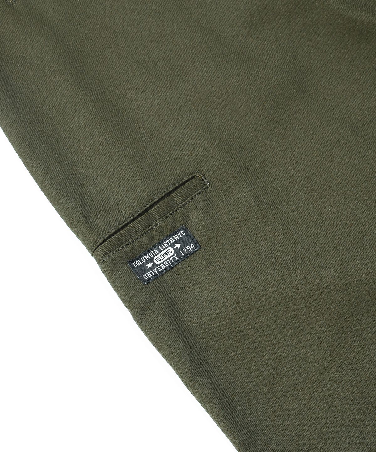 컬럼비아 유니버시티(COLUMBIA UNIVERSITY) NYC LABEL CP LOOSE FIT DOUBLE KNEE PANTS 다크카키