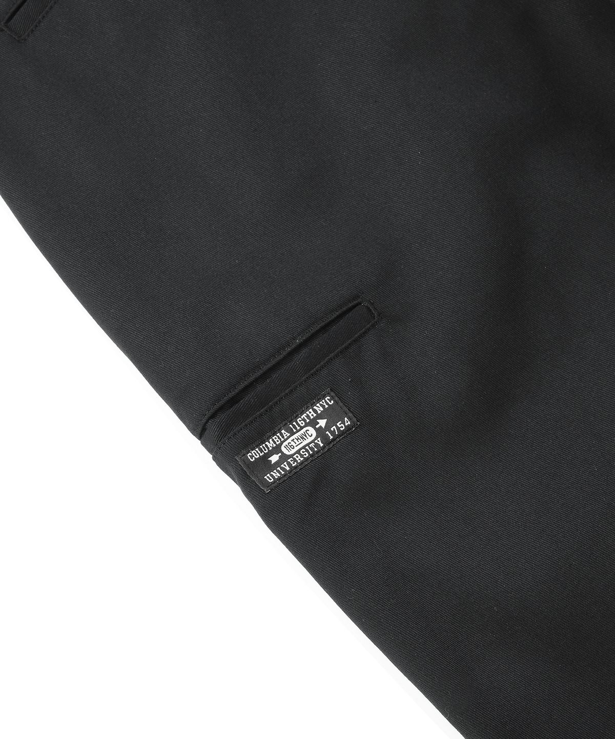 컬럼비아 유니버시티(COLUMBIA UNIVERSITY) NYC LABEL CP LOOSE FIT DOUBLE KNEE PANTS 블랙
