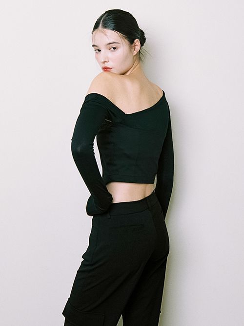 トップス not your rose Monica Top MUSINSA公式 | NOT YOUR ROSE Monica Top (Black)
