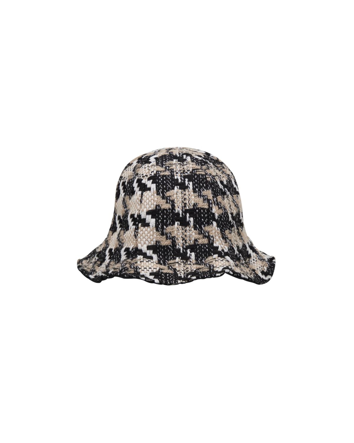 비슬로우(BESLOW) REVERSIBLE TWEED TULIP HAT BLACK