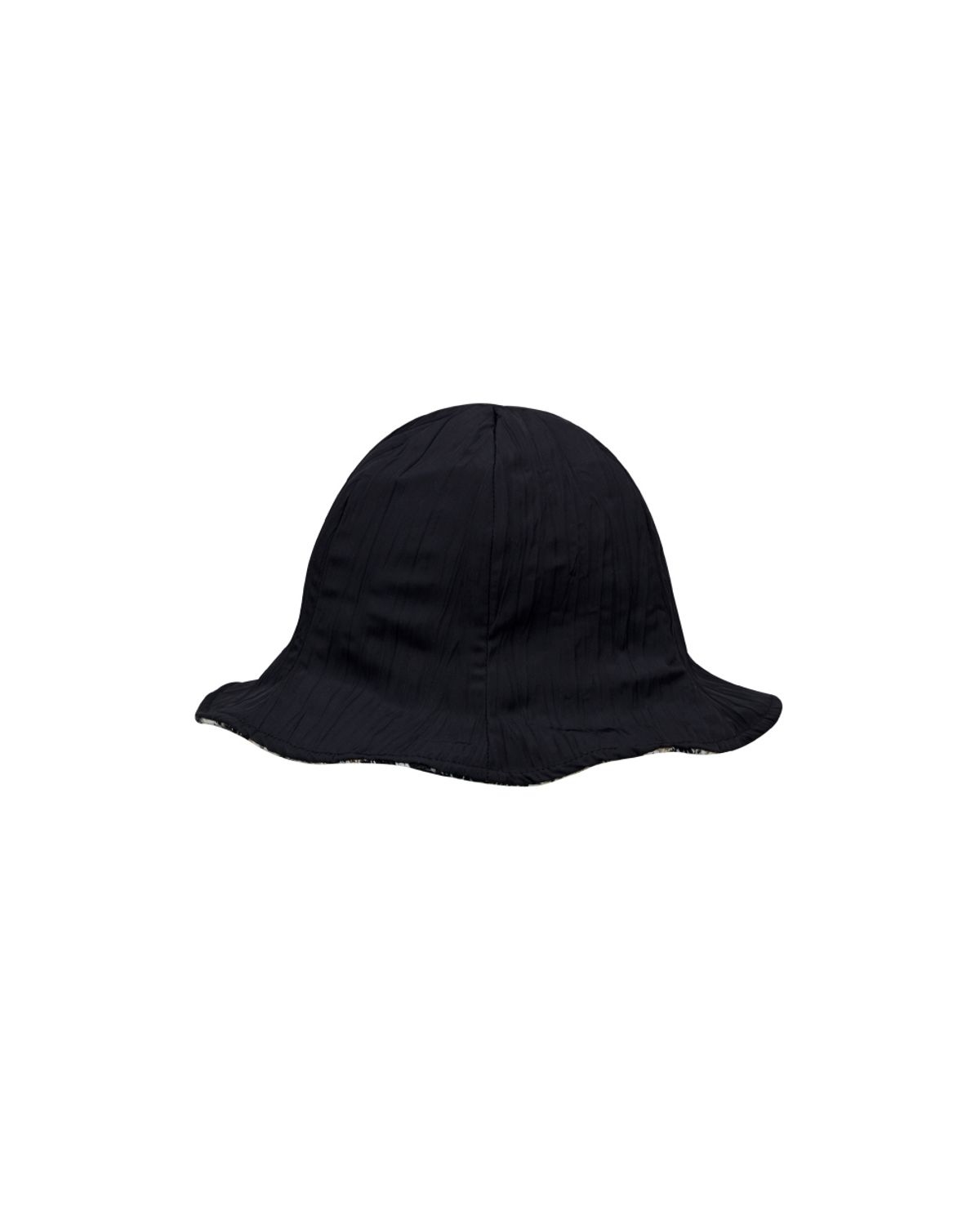비슬로우(BESLOW) REVERSIBLE TWEED TULIP HAT BLACK