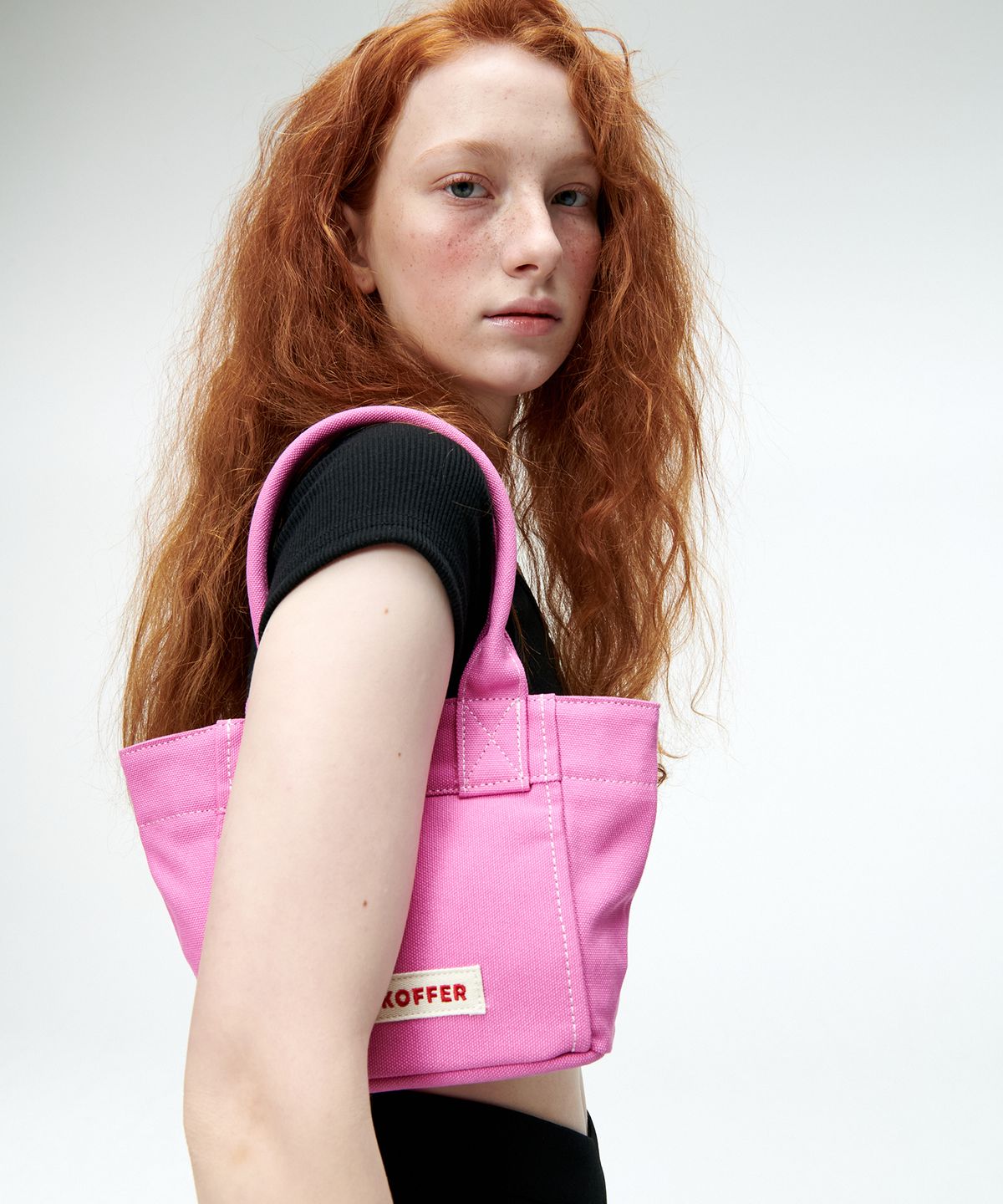 델코퍼(DER KOFFER) SHOPPER CANVAS MINI [PINK]