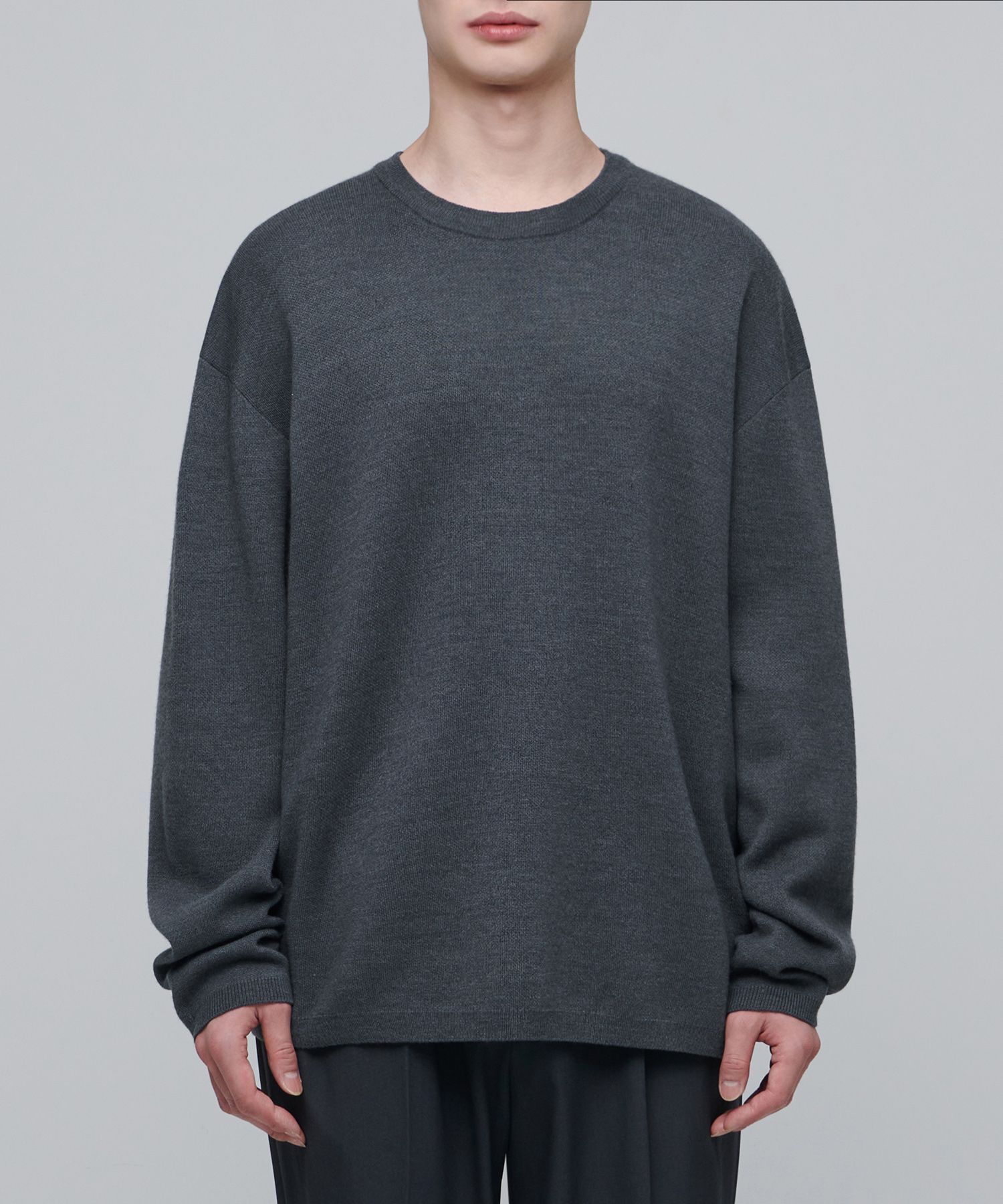ニット・セーター *MUSINSA STANDARD* Minimal oversized crew neck knit mushroom MUSINSA | MUSINSA STANDARD Minimal Oversized Crew Neck Knit