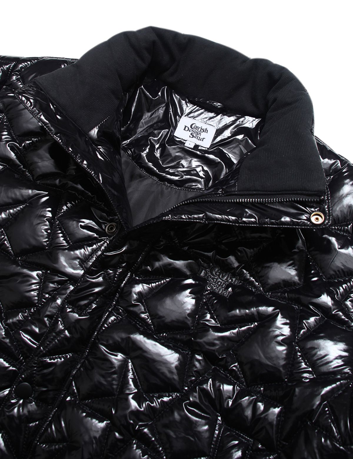 카비시(CAVISH) W ENAMEL STAR PADDED JACKET BLACK(CV2CWFB909A)