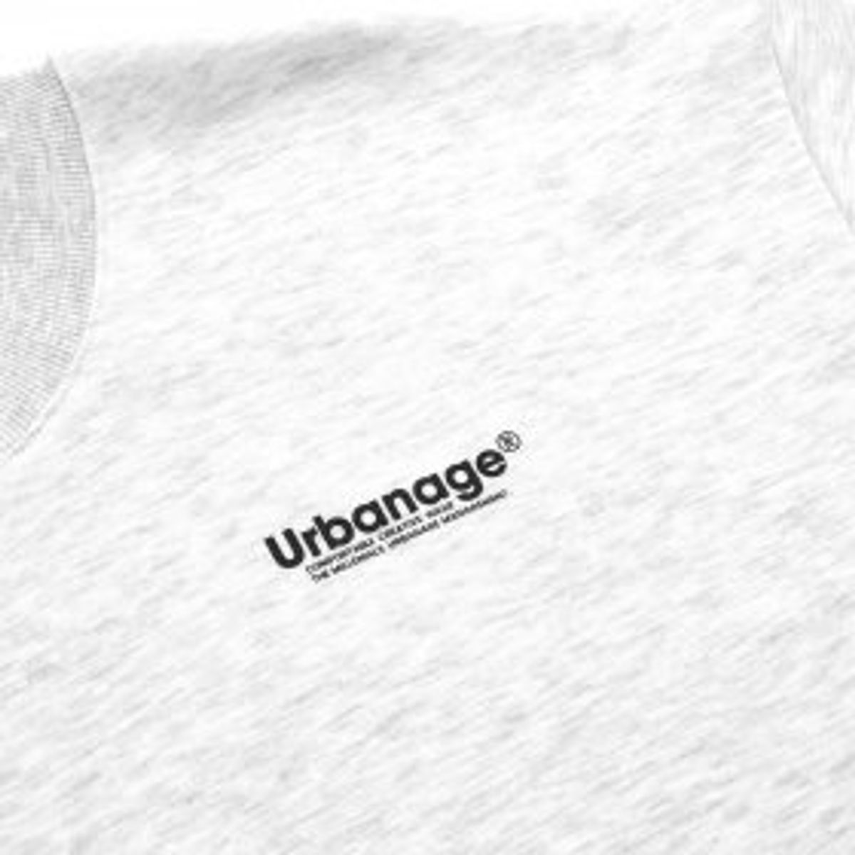어반에이지(URBANAGE) 센서티브 오버 기모 맨투맨_멜란지그레이