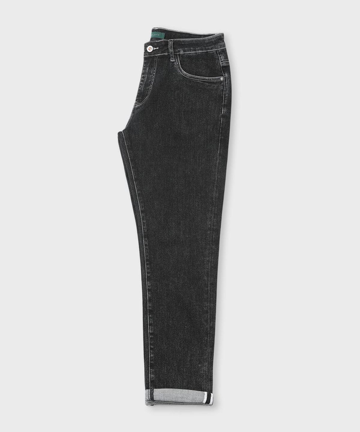 빠니깔레(PANICALE) 블랙 워시드 스판 데님 팬츠