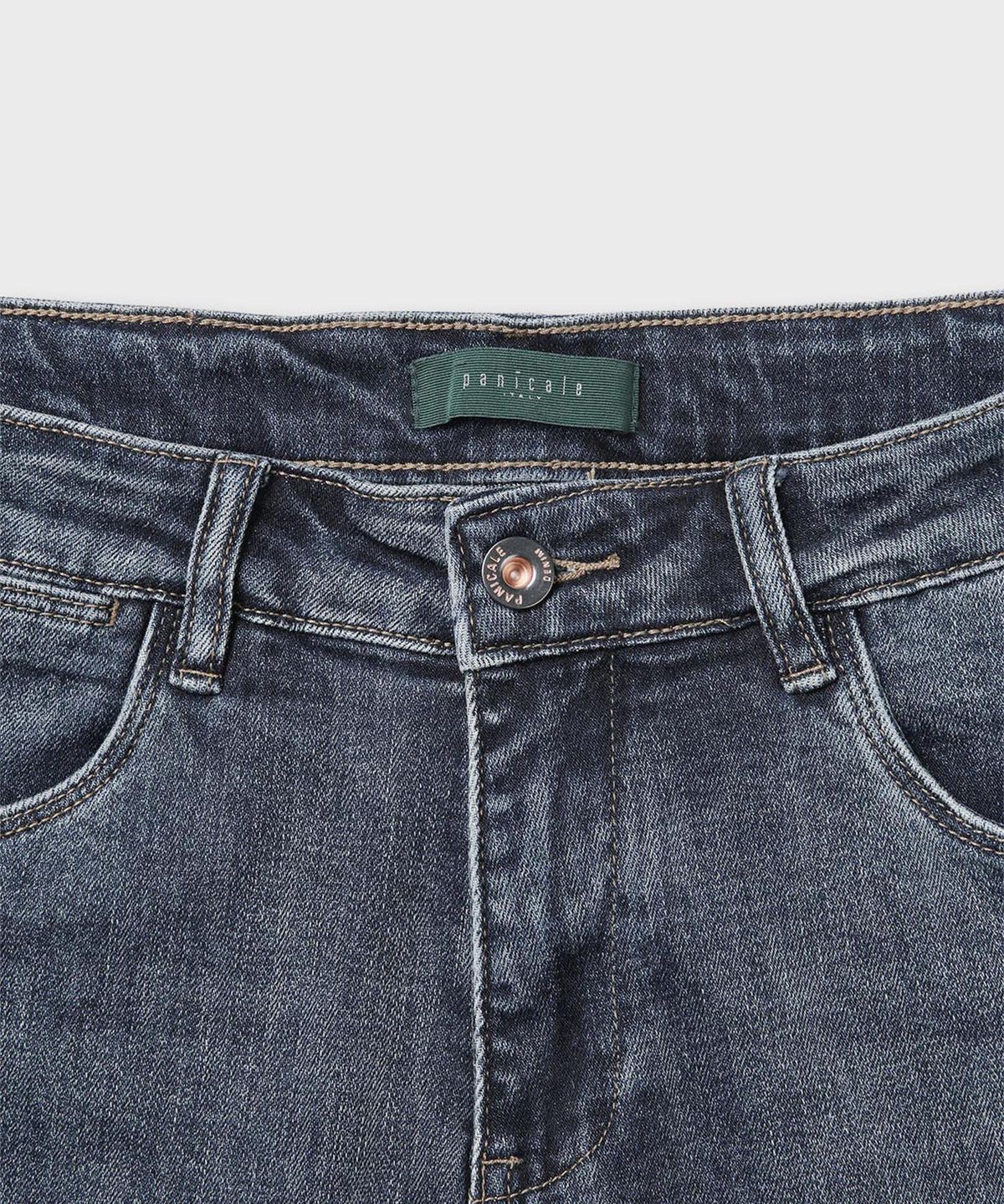 빠니깔레(PANICALE) 패치 포인트 스판 데님 팬츠