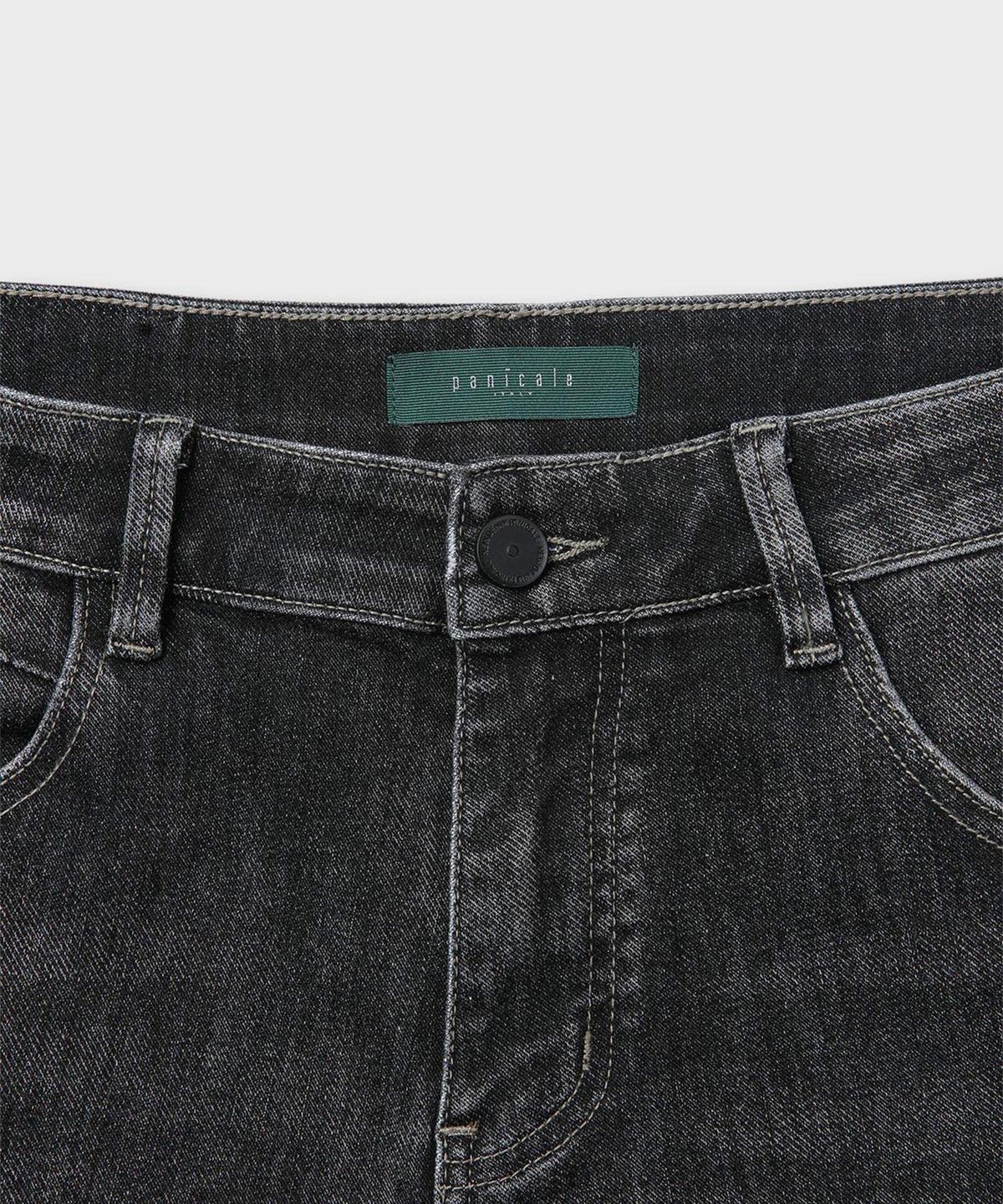 빠니깔레(PANICALE) 라이트 블랙 워시드 데님 팬츠