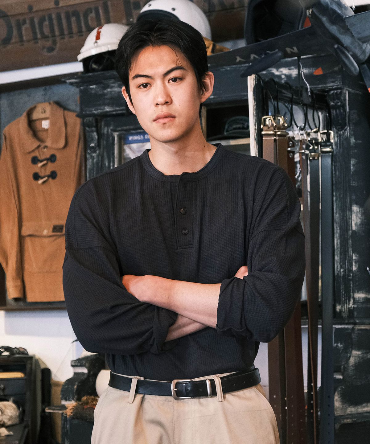 비디알(VDR) COZY HENLYNECK LONG SLEEVE [Smoke Gray]