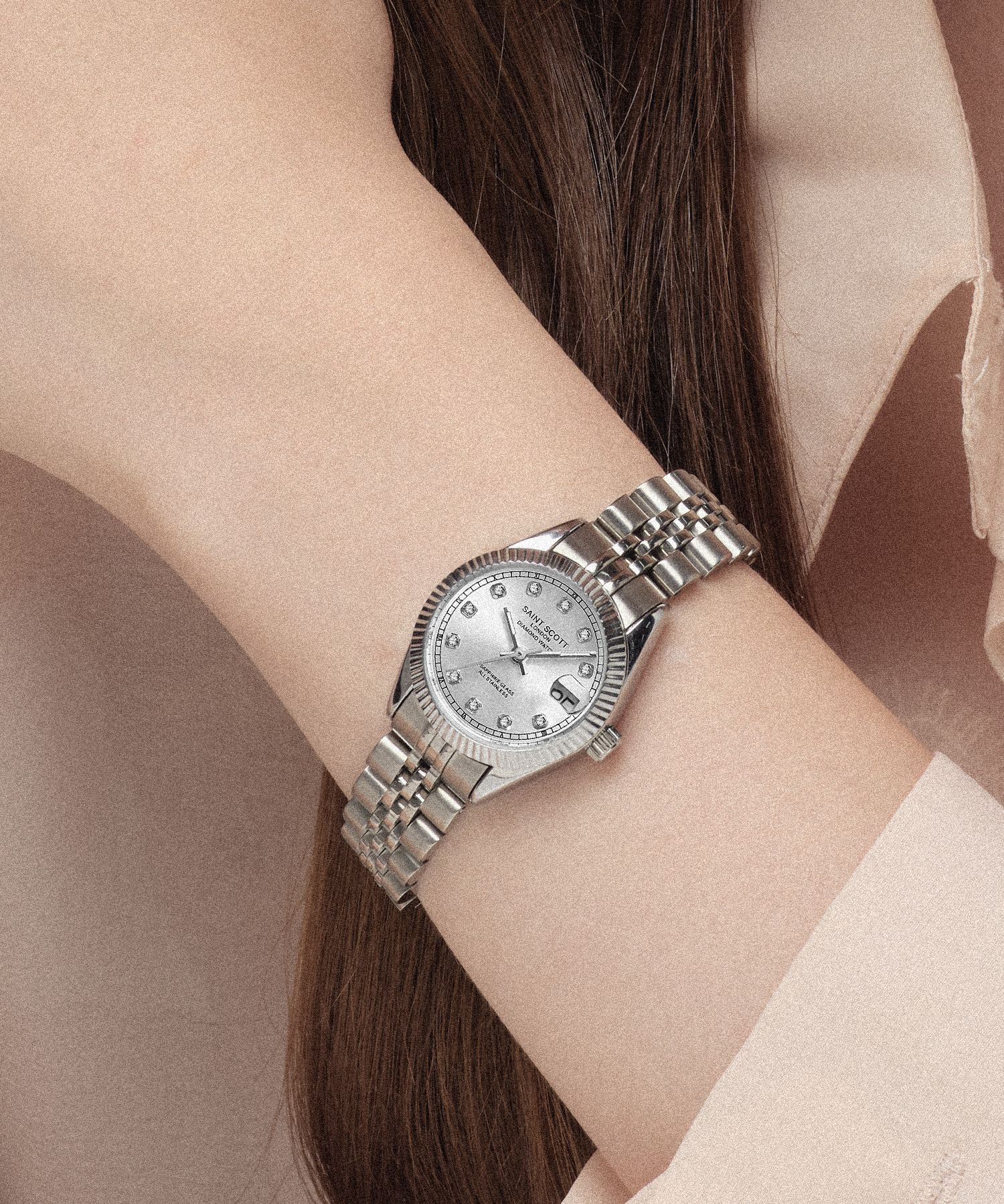 MUSINSA | SAINT SCOTT LONDON Tempus Diamond Couple Watch - Silver