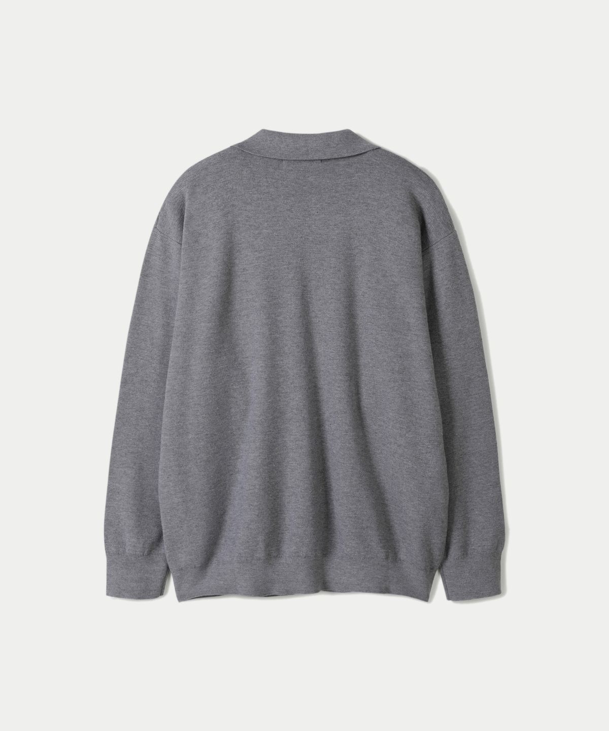 247시리즈(247SERIES) 폴로 칼라 스웨터 MELANGE GRAY