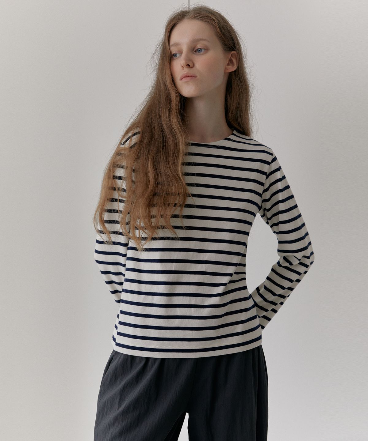 38컴온커먼(38COMEONCOMMON) French Stripe T-Shirts (Ivory)