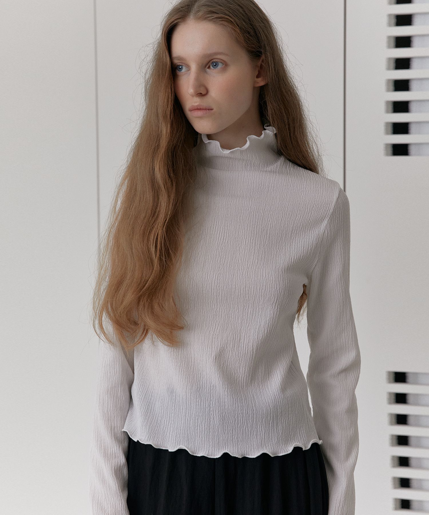 Turtleneck Tops Lettuce Turtleneck White Lettuce Turtleneck