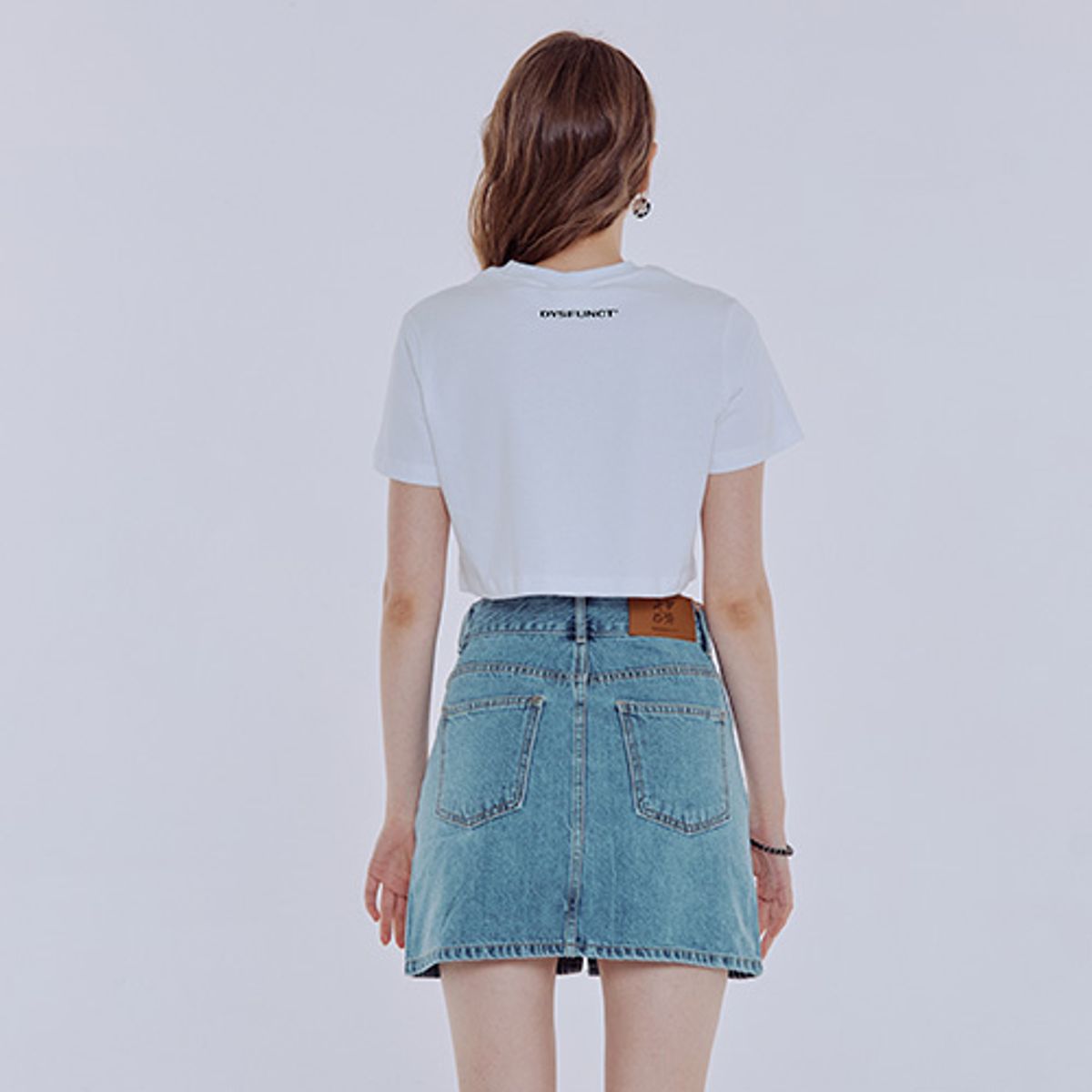 디스펑트(DYSFUNCT) LIPS CROP T-SHIRT (WHITE)