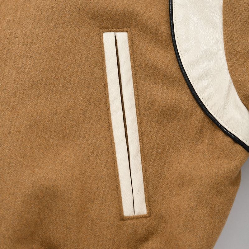 MUSINSA公式 | KIRSH Doodle Cherry Varsity Jacket [Beige]