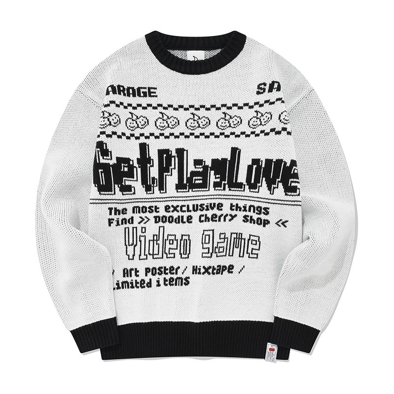 ニット セーター KIRSH DOODLE CHERRY PIXEL GRAPHIC KNIT ピクセルグラフィックニット レディース ニット セーター KIRSH DOODLE CHERRY PIXEL GRAPHIC KNIT