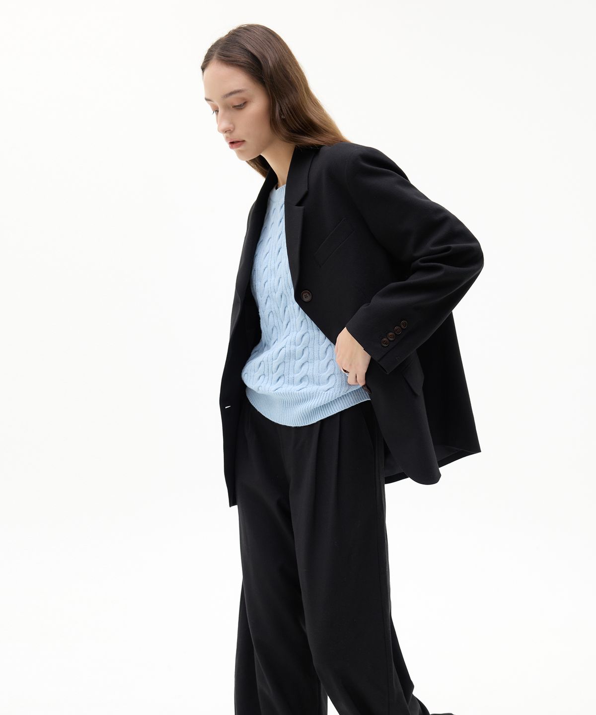 라티젠(LARTIGENT) LK SET-UP SLACKS(BLACK)
