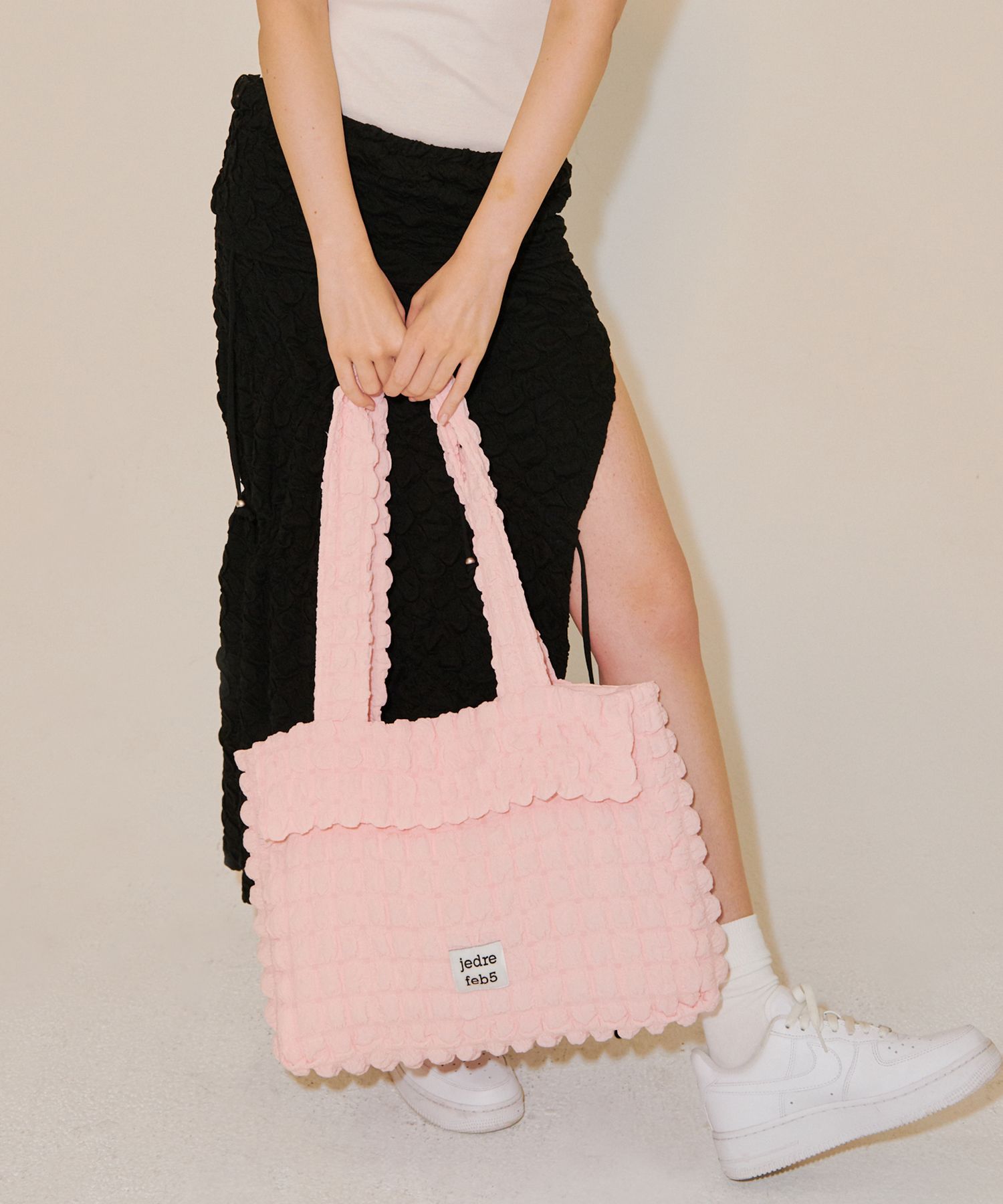 ☆JEDREFEB5☆ Croffle shoulder bag pink MUSINSA | JEDREFEB5 Croffle shoulder bag pink