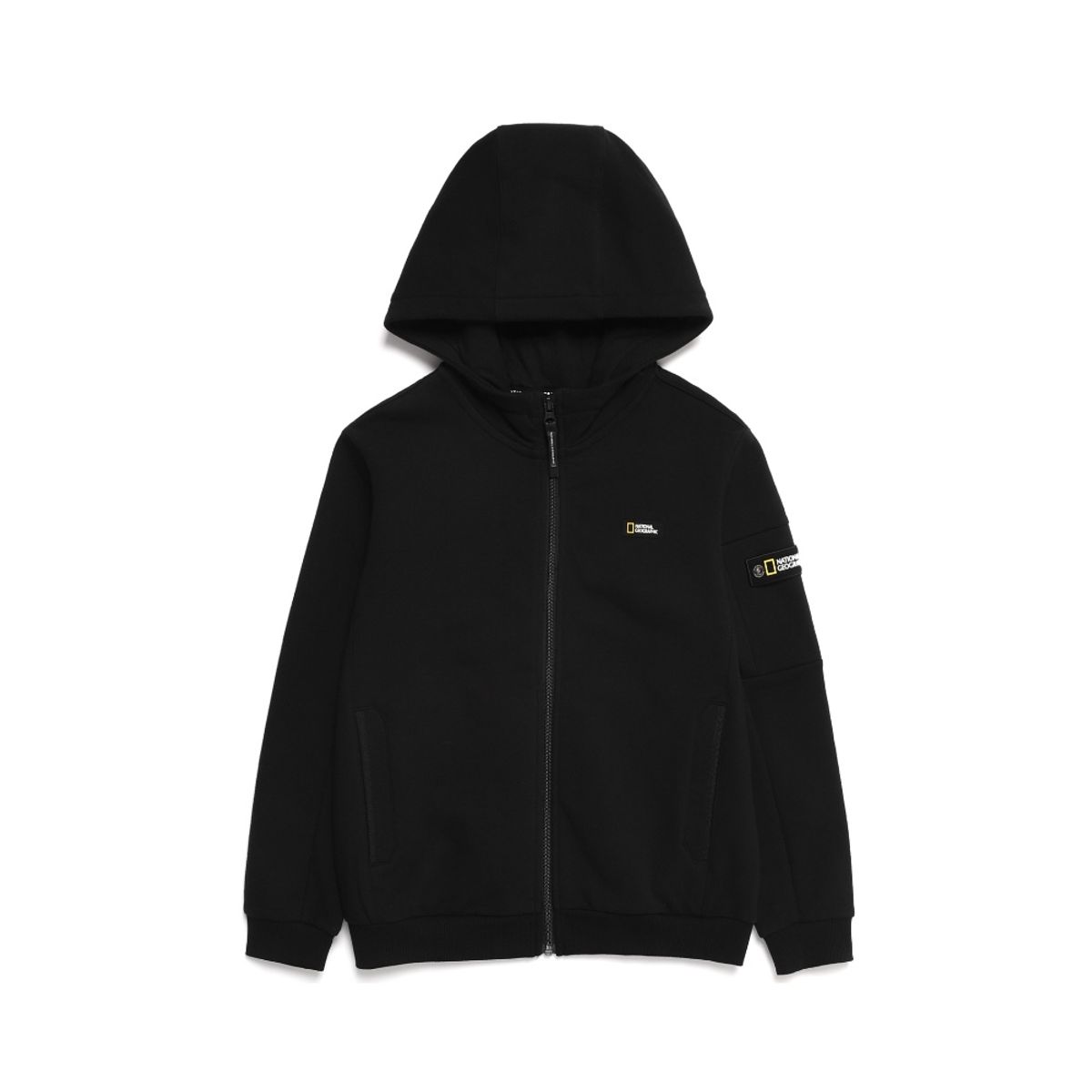 내셔널지오그래픽 키즈(NATIONAL GEOGRAPHIC KIDS) K224UFT910 베이직 기모 후디 트레이닝 풀집업 CARBON BLACK