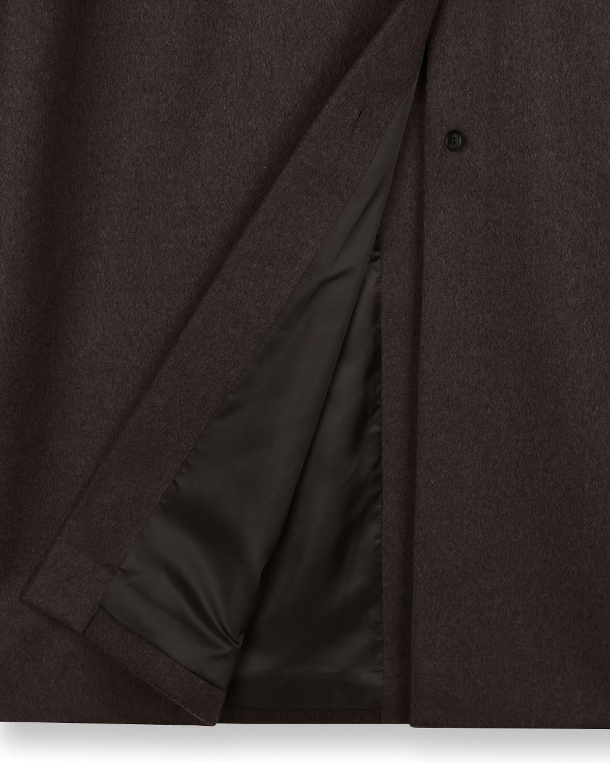 비슬로우(BESLOW) OVERSIZED CASHMERE BALMACAAN COAT MELANGE BROWN