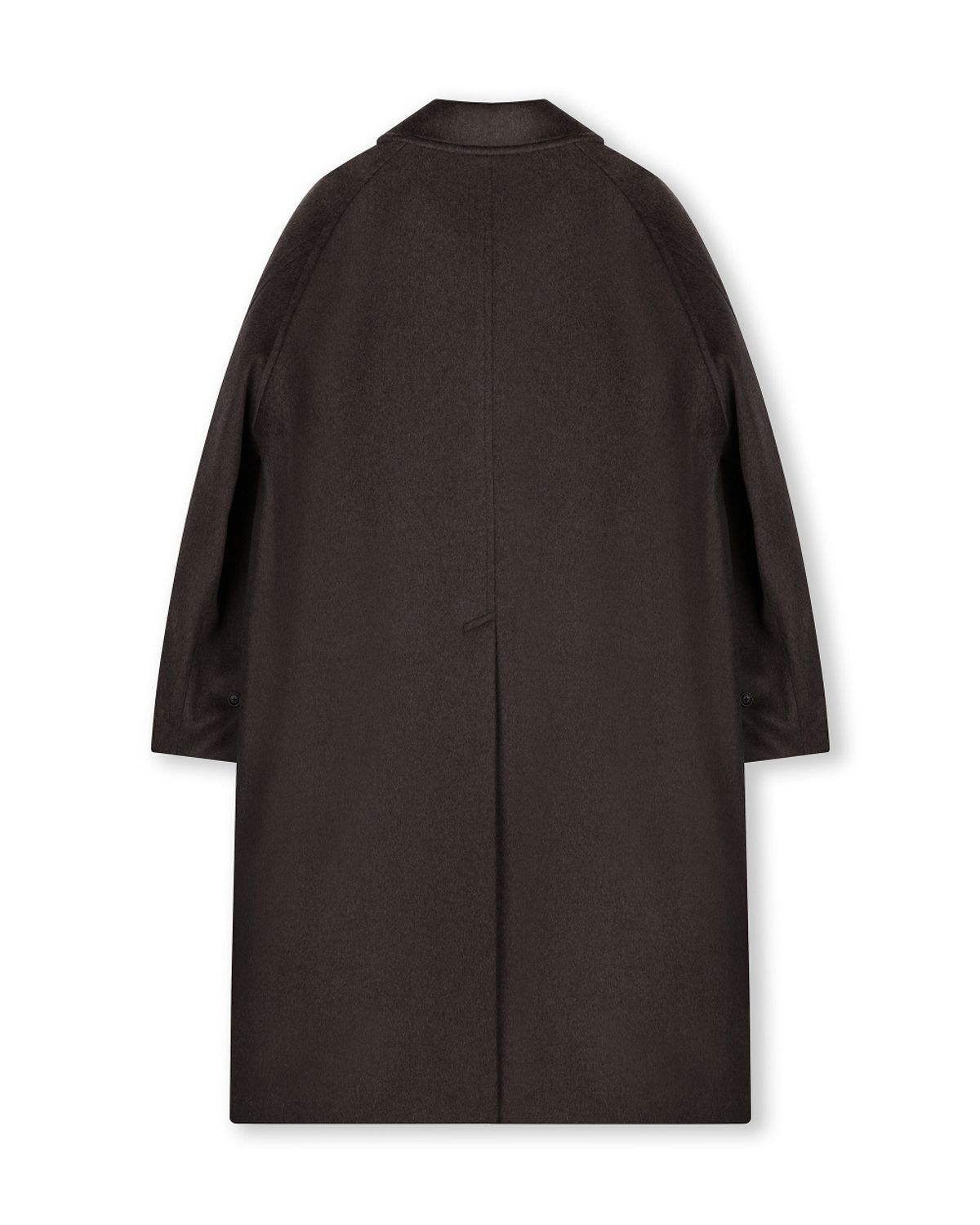 비슬로우(BESLOW) OVERSIZED CASHMERE BALMACAAN COAT MELANGE BROWN