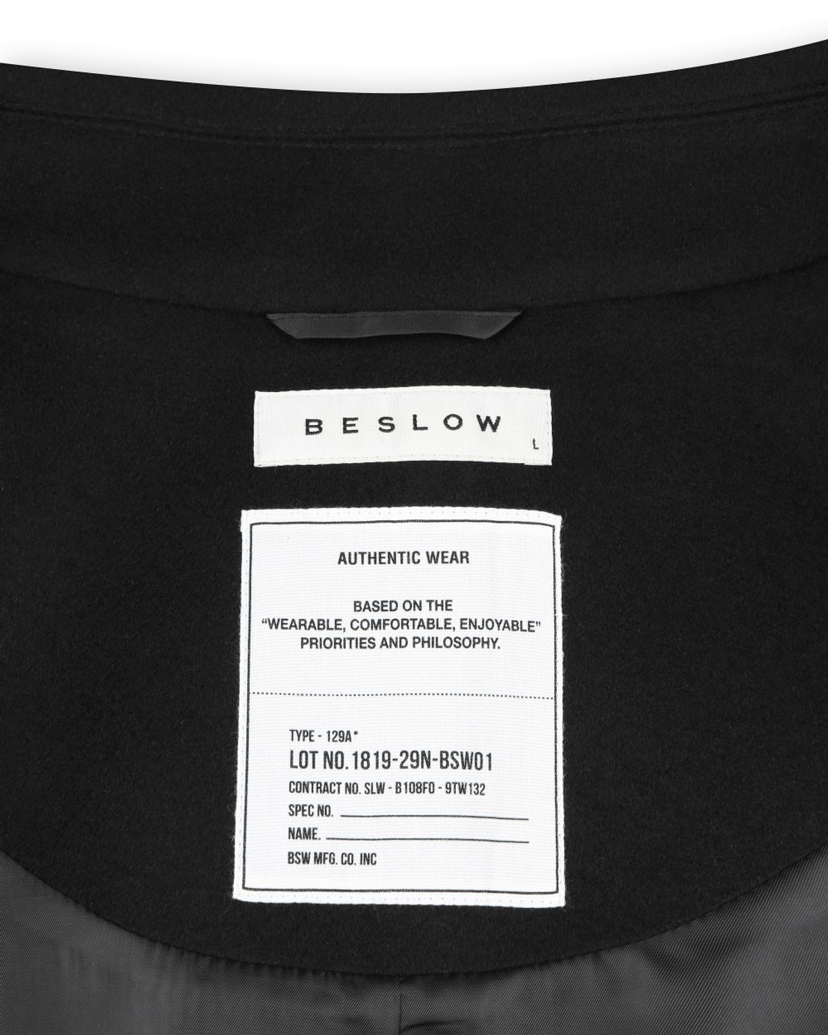 비슬로우(BESLOW) OVERSIZED CASHMERE BALMACAAN COAT BLACK