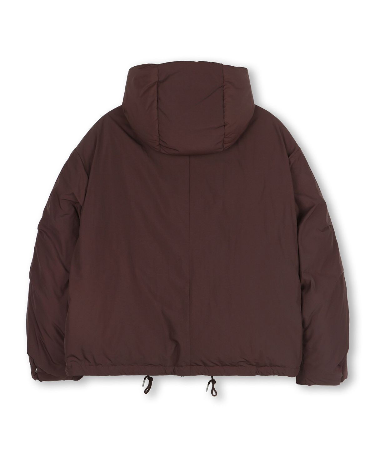 비슬로우(BESLOW) OVERSIZED M65 HOOD SHORT DOWN PARKA BROWN