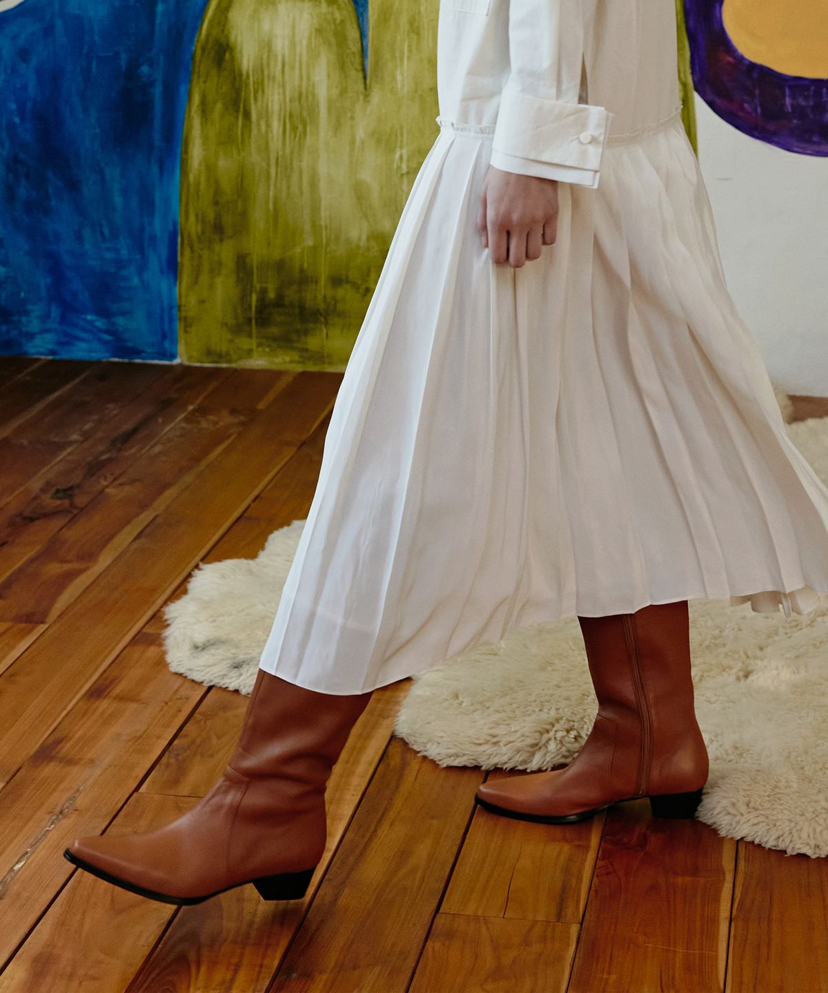 무드나잇(MOODNIGHT) FINN modern western boots - 4color 3.7cm 모던 심플 웨스턴부츠