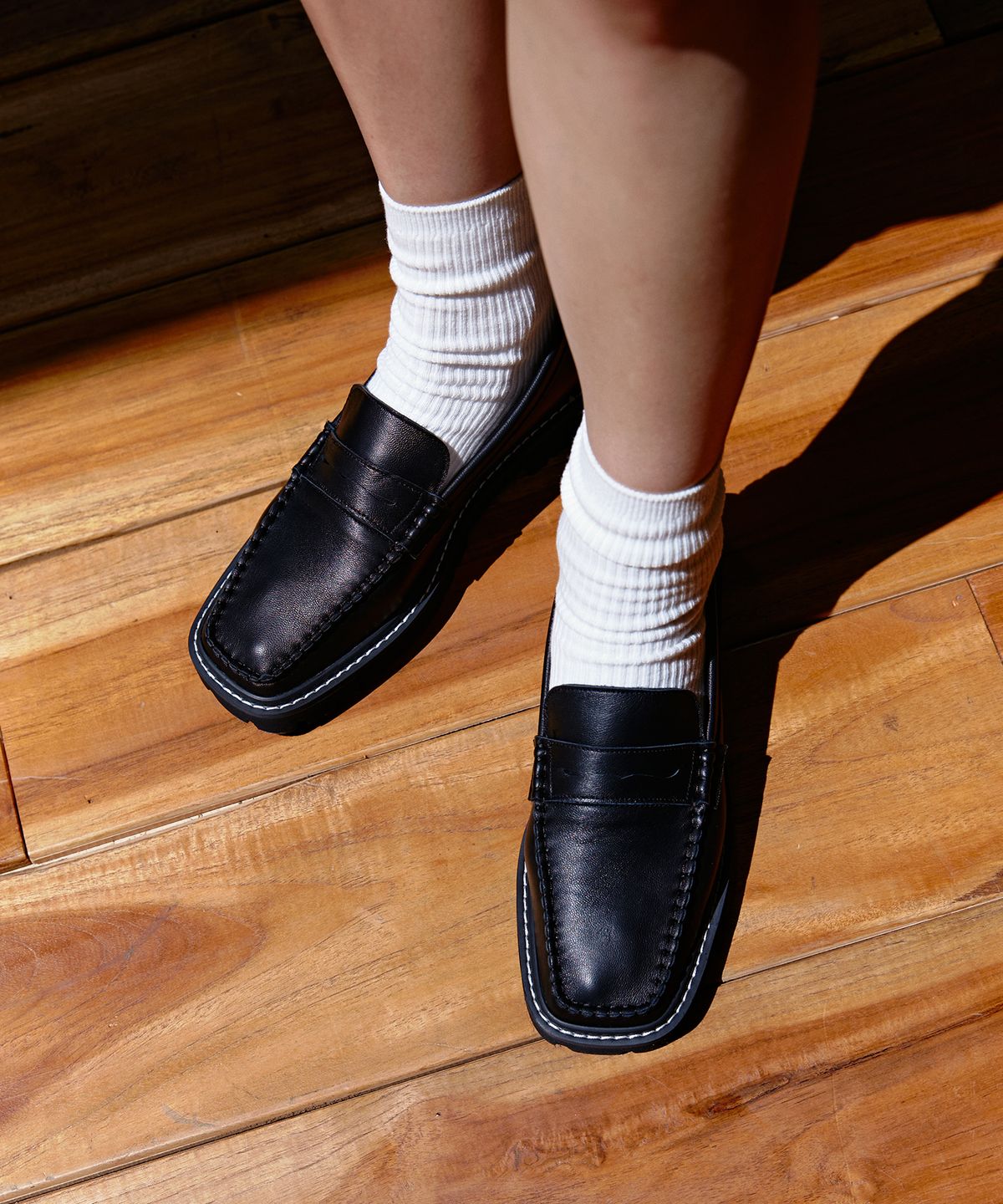 무드나잇(MOODNIGHT) LOUIS penny platform loafer - 2type 3.5cm 소프트 플랫폼 페니로퍼