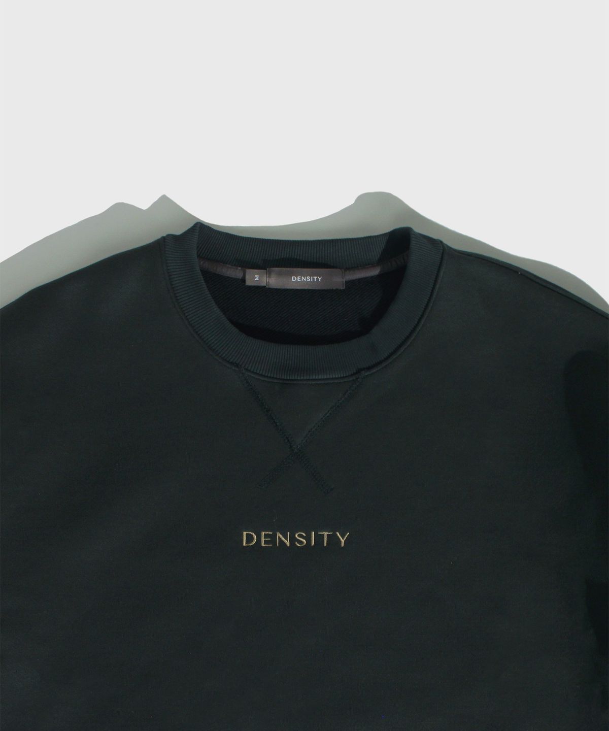 덴시티(DENSITY) 로고타입 스웻셔츠_다크 시안