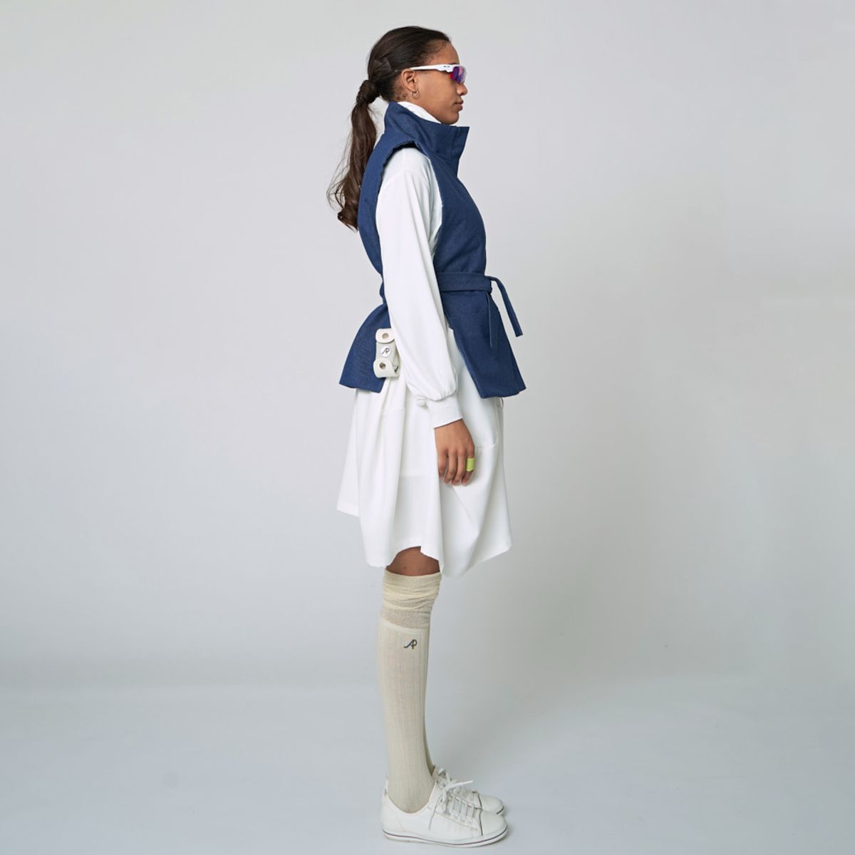 애스플래폼(ATHPLATFORM) AW22VT04 I-벨티드 G 베스트_인디고 블루