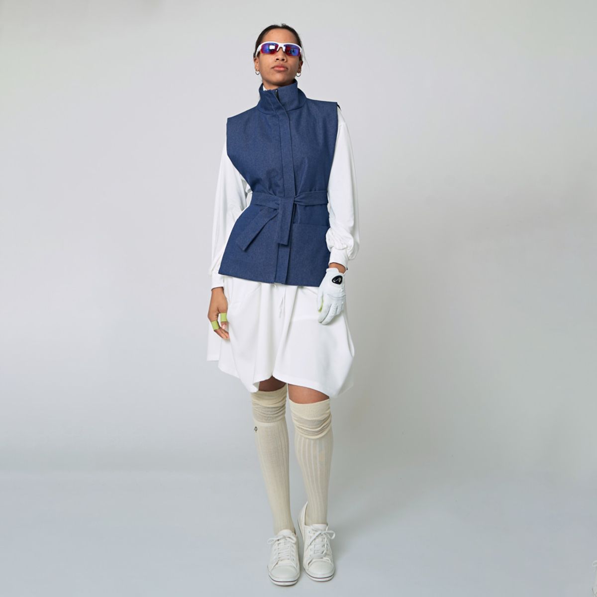 애스플래폼(ATHPLATFORM) AW22VT04 I-벨티드 G 베스트_인디고 블루