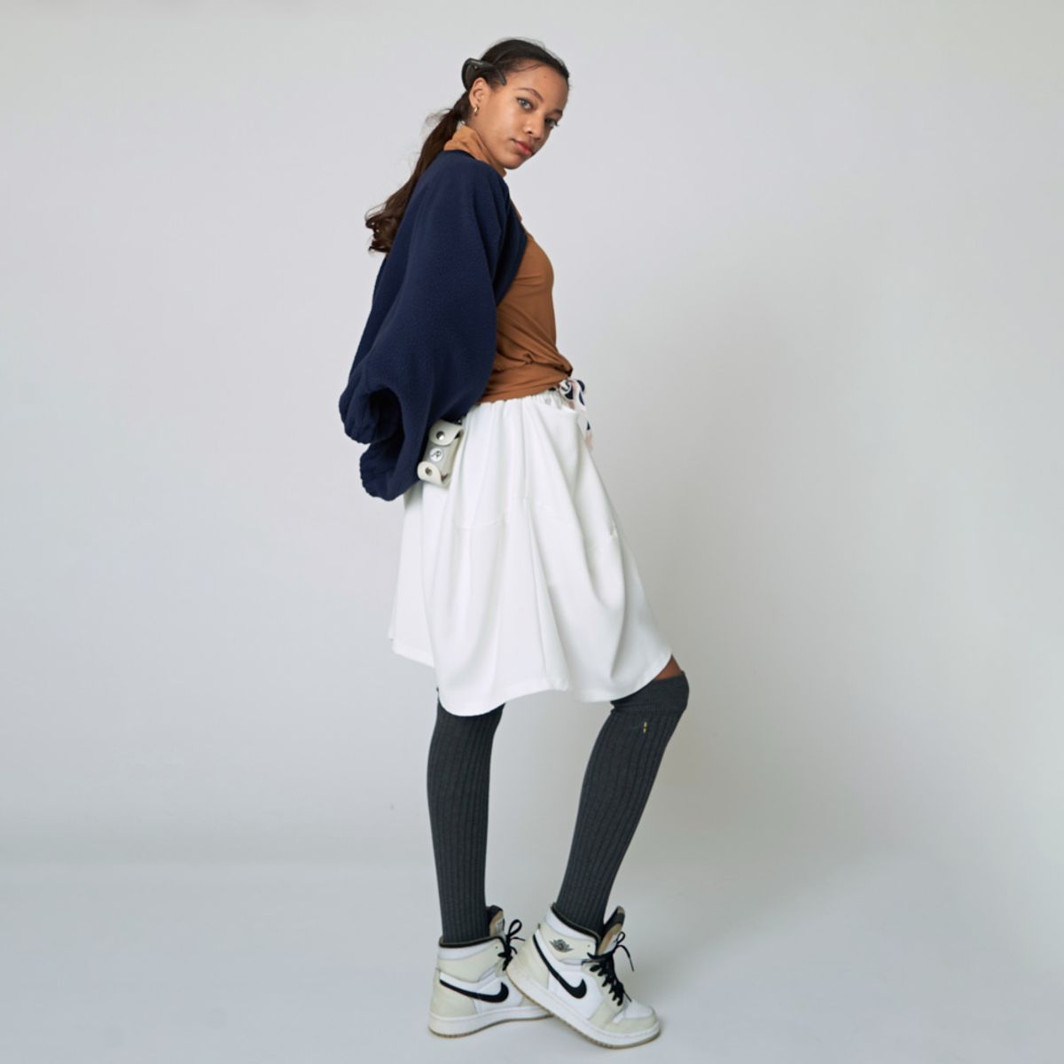 애스플래폼(ATHPLATFORM) AW22PS03 트윌리 볼륨 G 쇼츠_아이보리