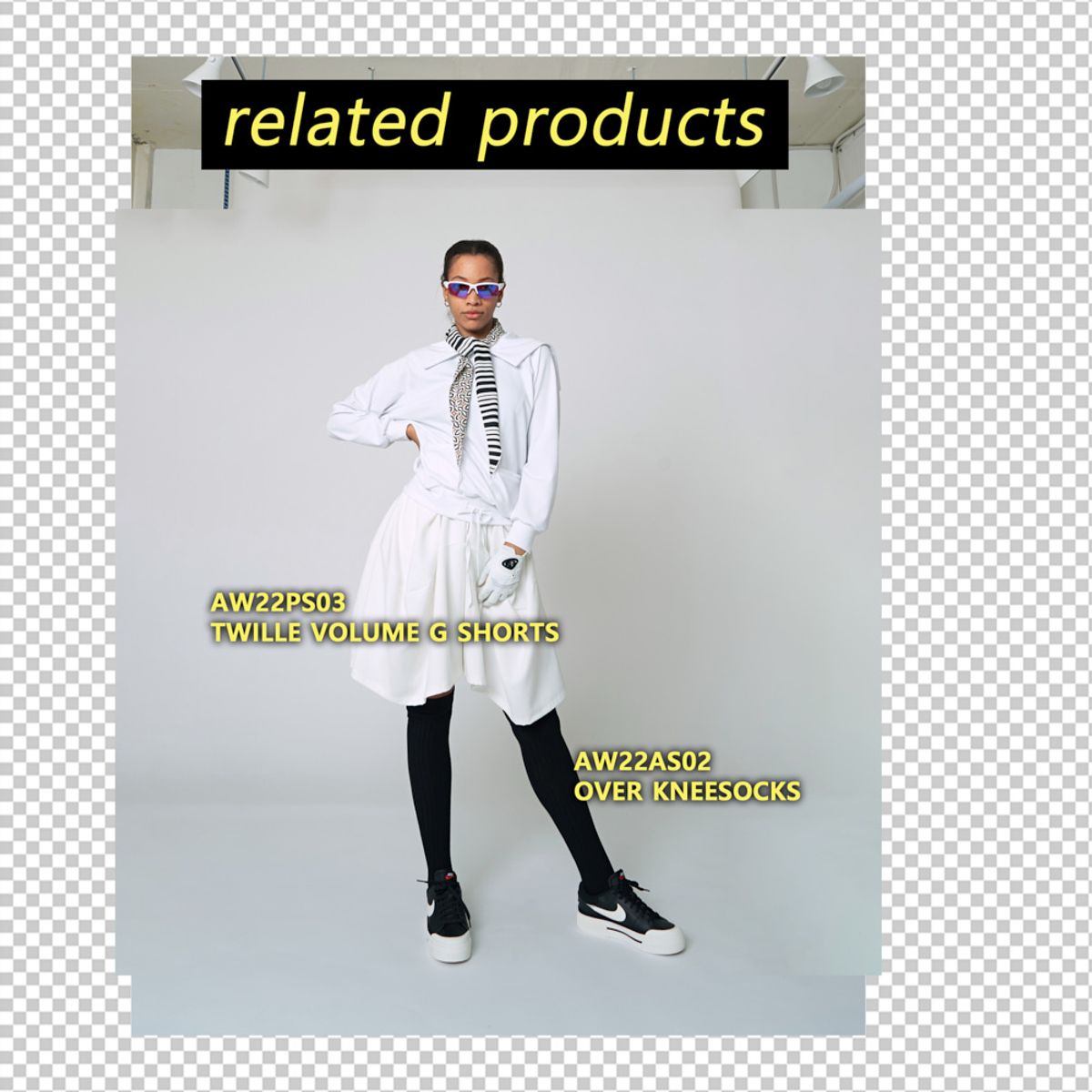 애스플래폼(ATHPLATFORM) AW22TL02 스카프 세일러 G 셔츠_오프 화이트