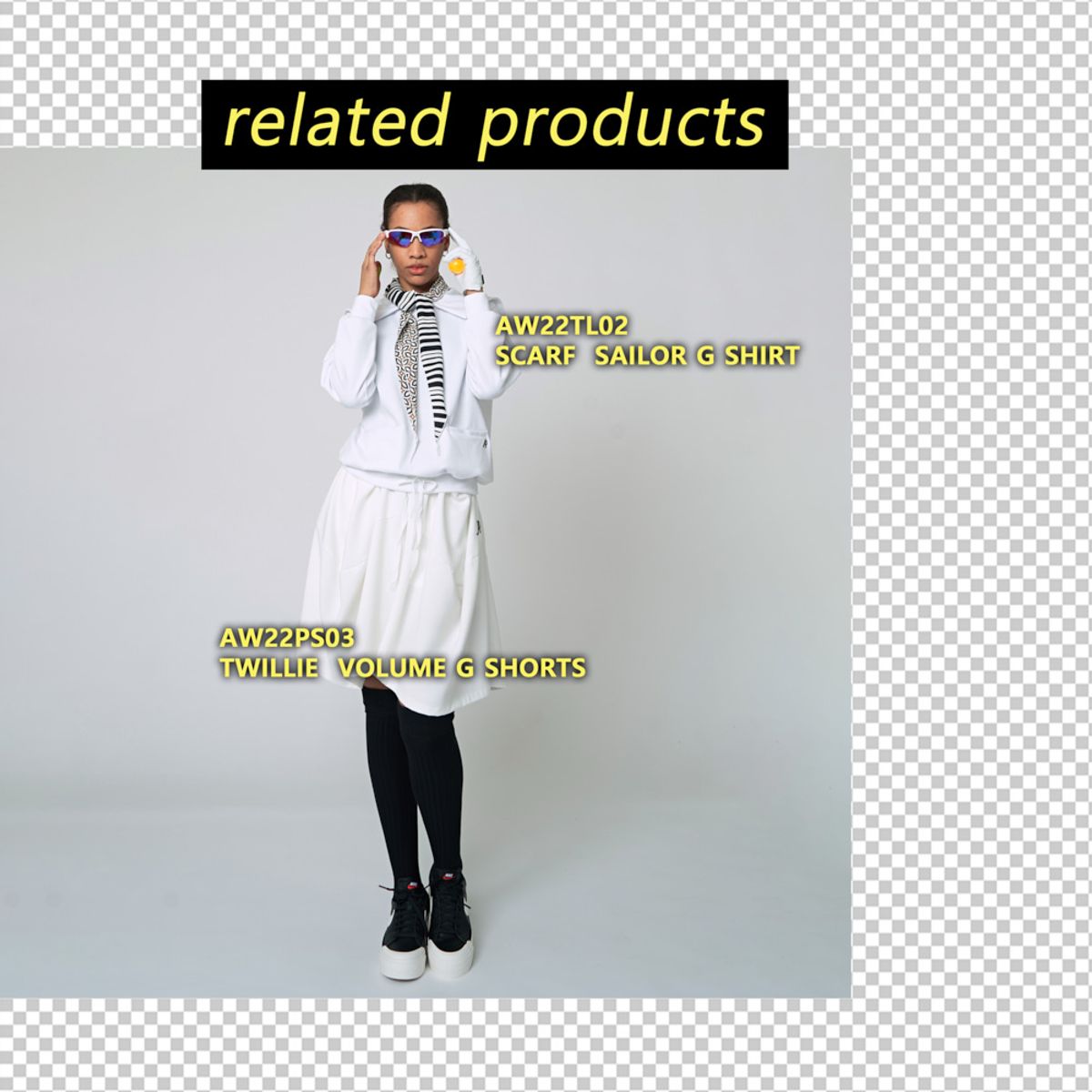 애스플래폼(ATHPLATFORM) AW22AS02 오버 니삭스_블랙