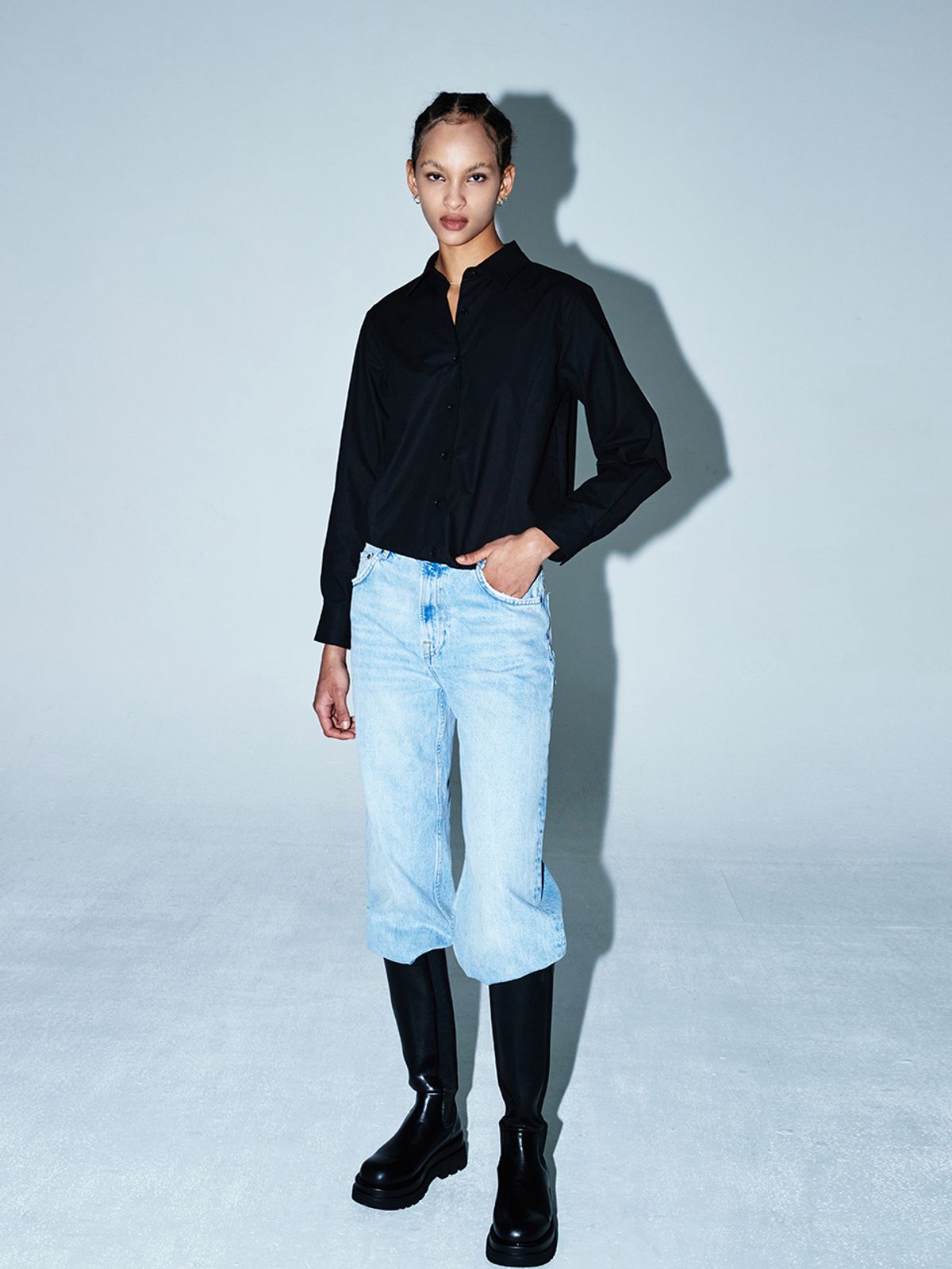 해브레스(HAVELESS) VERONA CLASSIC COTTON SHIRT BLACK