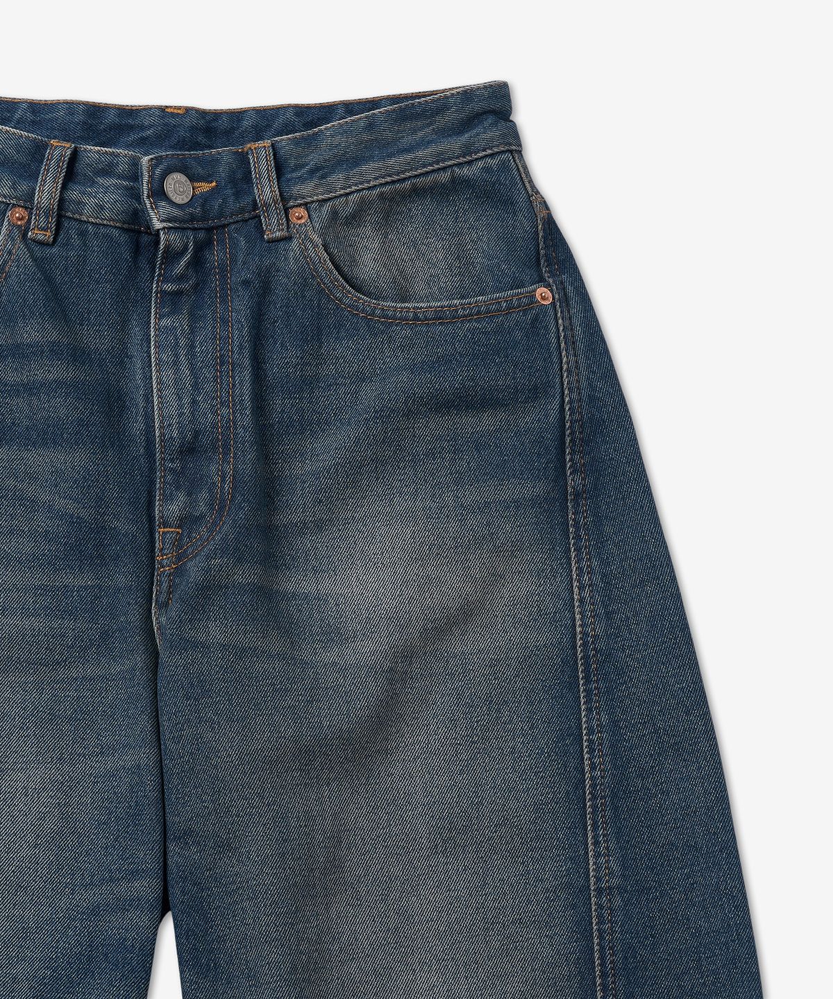 엠엠식스(MM6 MAISON MARGIELA) 라지핏 데님 팬츠 - 블루 / S62LB0095S30589971